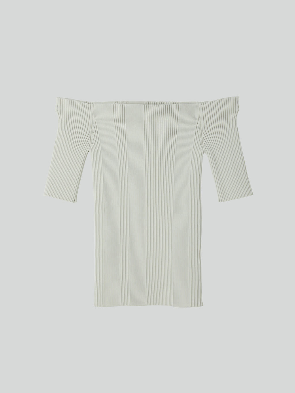 Recto - Off Shoulder Ribbed Knit Top (Ecru) product image 4 | TRAB K-Fashion Australia