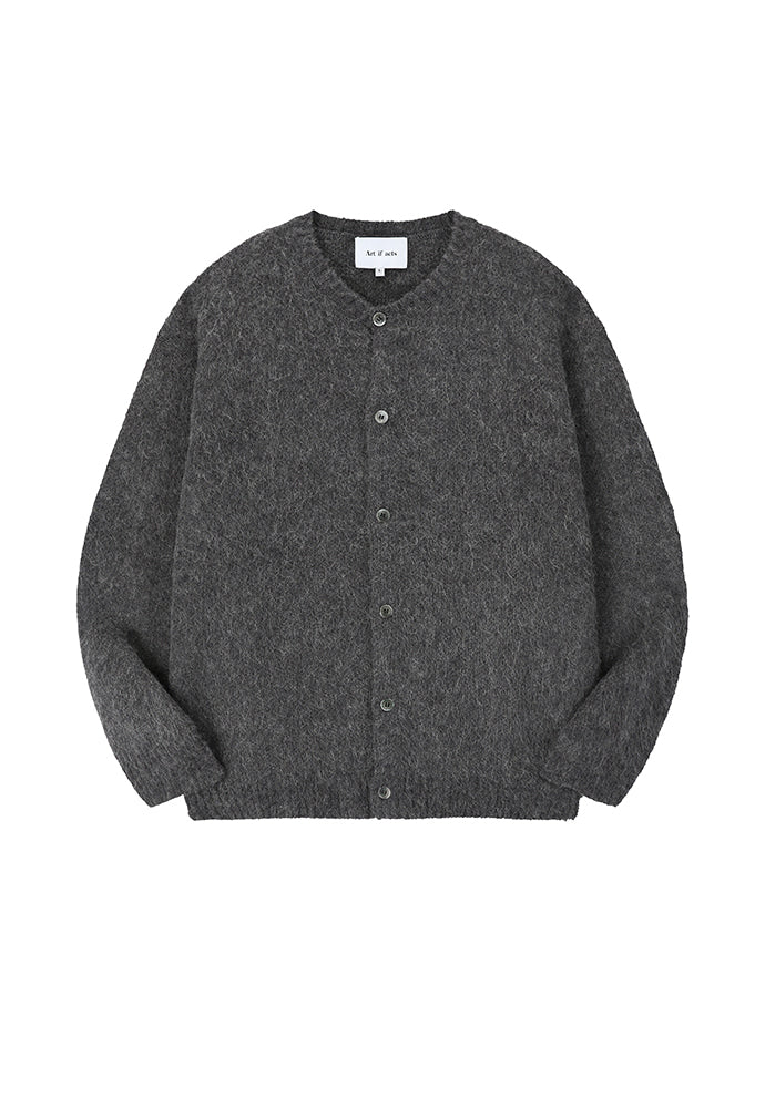 Art if acts - Alpaca Round Neck Cardigan (Charcoal) product image 6 | TRAB K-Fashion Australia