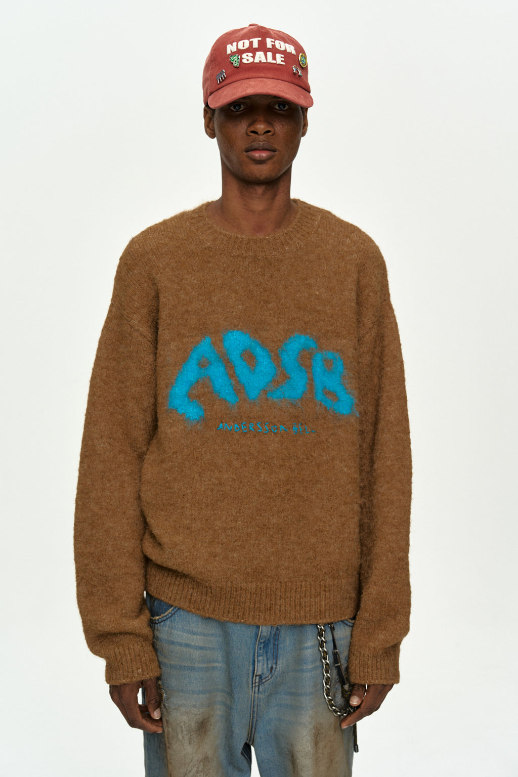 Andersson Bell - Adsb Intarsia Crew-Neck Sweater (Brown) product image 4 | TRAB K-Fashion Australia