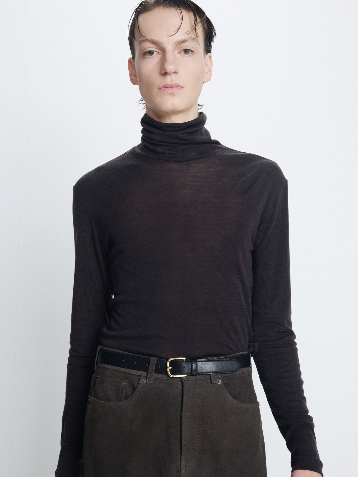 Tonywack - Light Wool Slim Roll Neck (Espresso) product image 4 | TRAB K-Fashion Australia