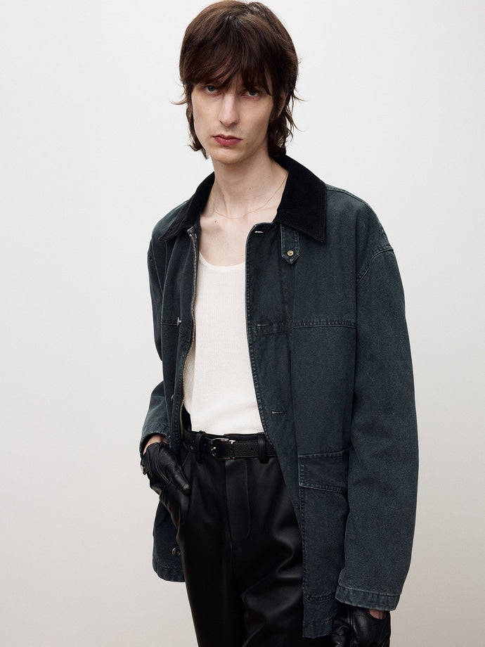 Tonywack - Garment Washed Chore Jacket (Faded Navy) product image 6 | TRAB K-Fashion Australia