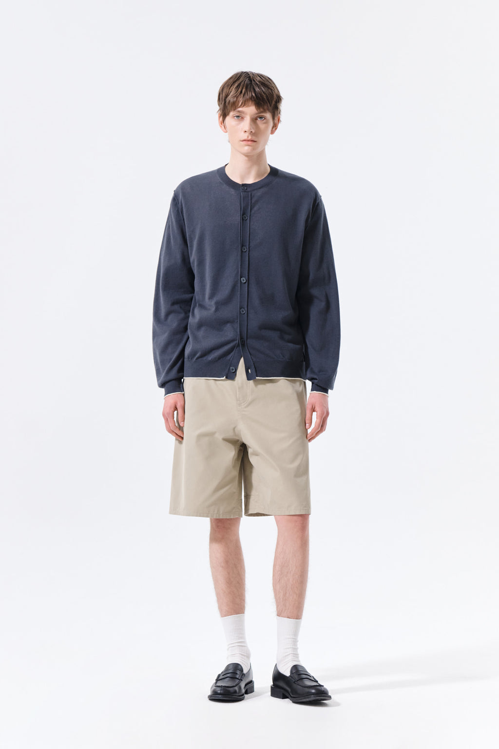 Matin Kim - Back Logo Sheer Cardigan (Charcoal) product image 9 | TRAB K-Fashion Australia