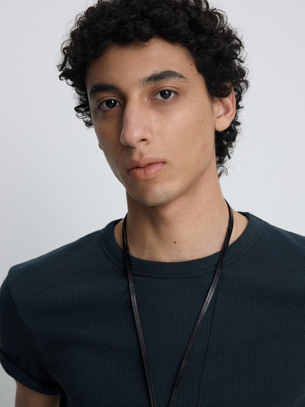 Tonywack - Soft Ribbed Fitted T-Shirt (Navy Teal) product image 7 | TRAB K-Fashion Australia