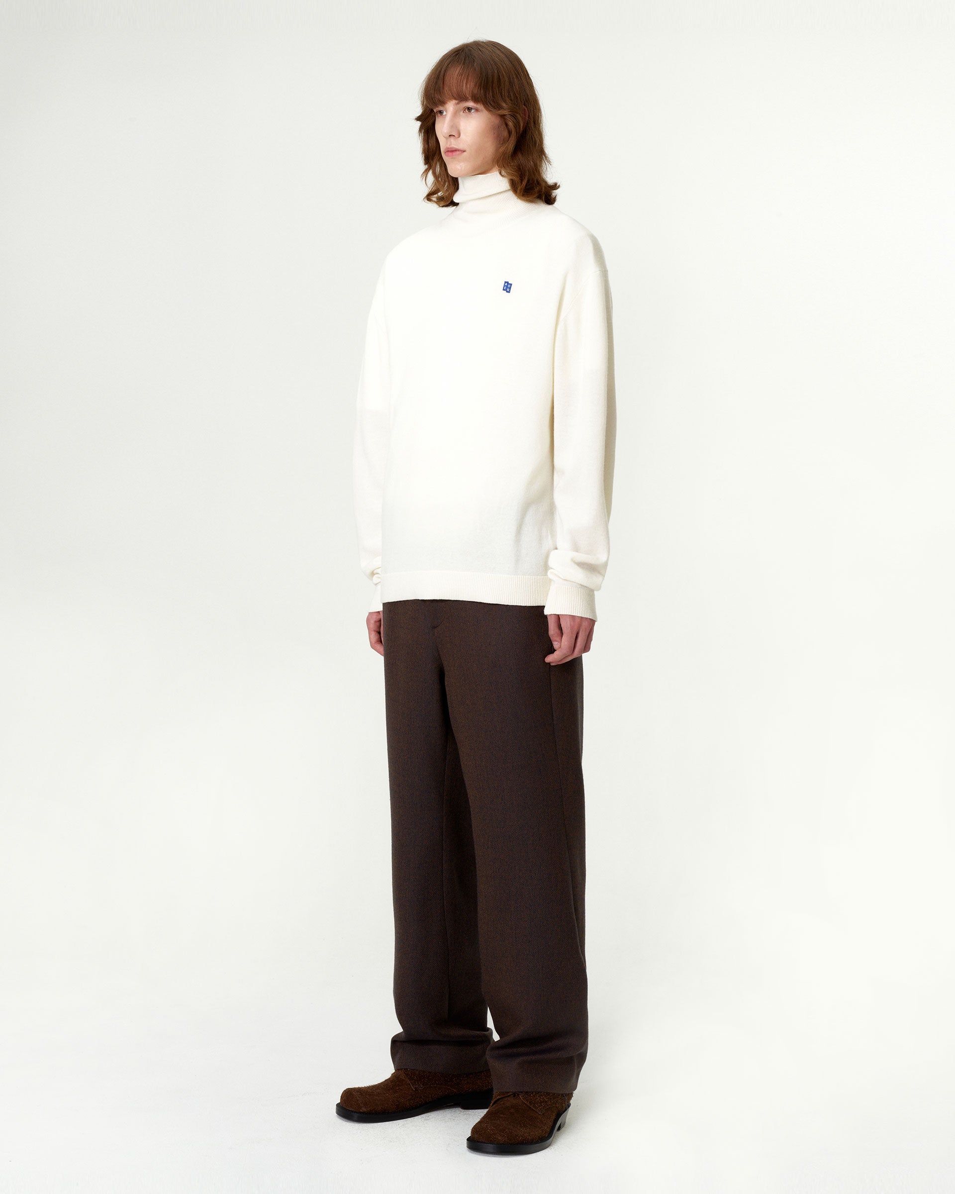 Ader Error - Sig; BL Tag turtleneck knit 01 (Ivory) product image 3 | TRAB K-Fashion Australia