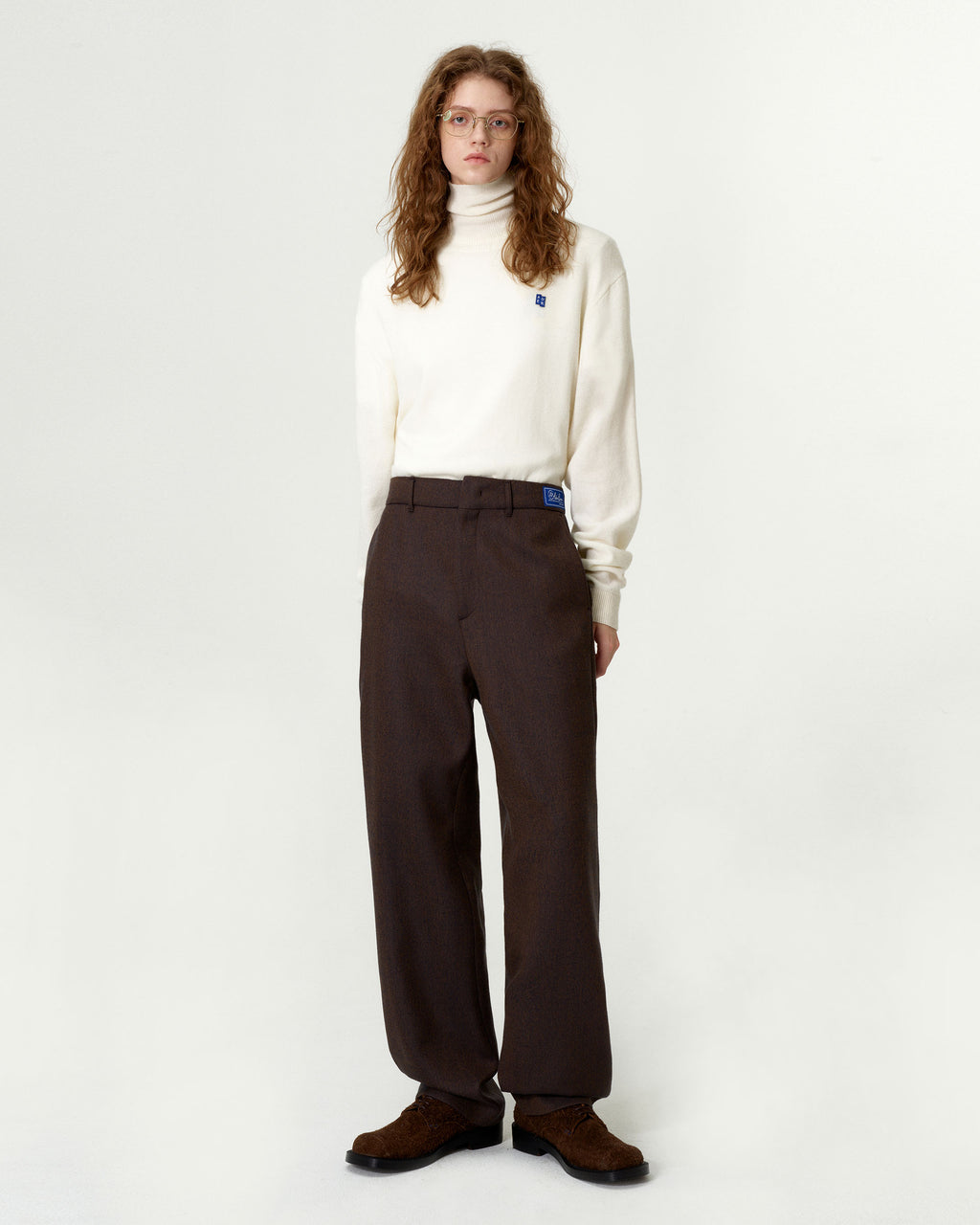 Ader Error - Sig; BL Tag turtleneck knit 01 (Ivory) product image 1 | TRAB K-Fashion Australia