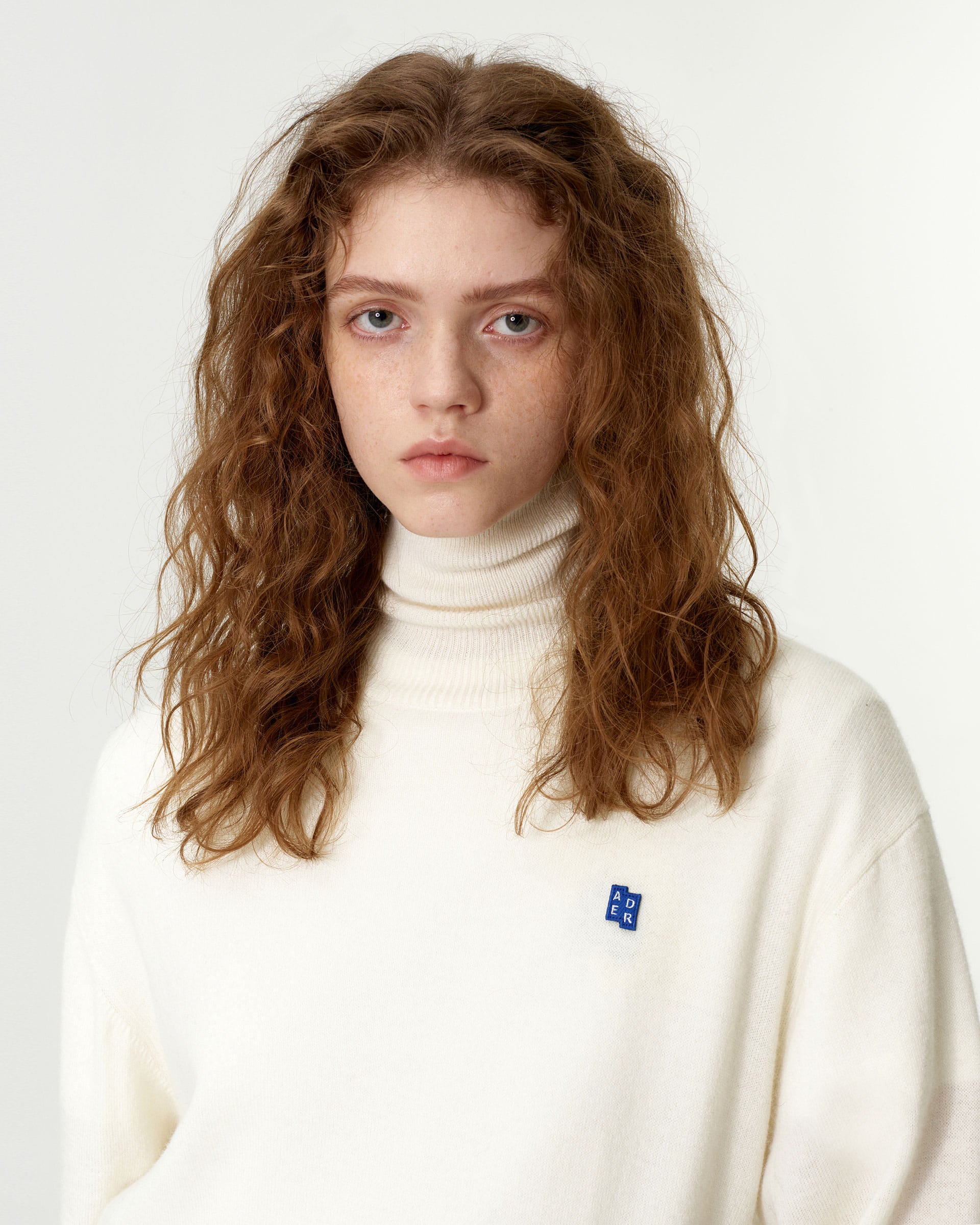 Ader Error - Sig; BL Tag turtleneck knit 01 (Ivory) product image 2 | TRAB K-Fashion Australia
