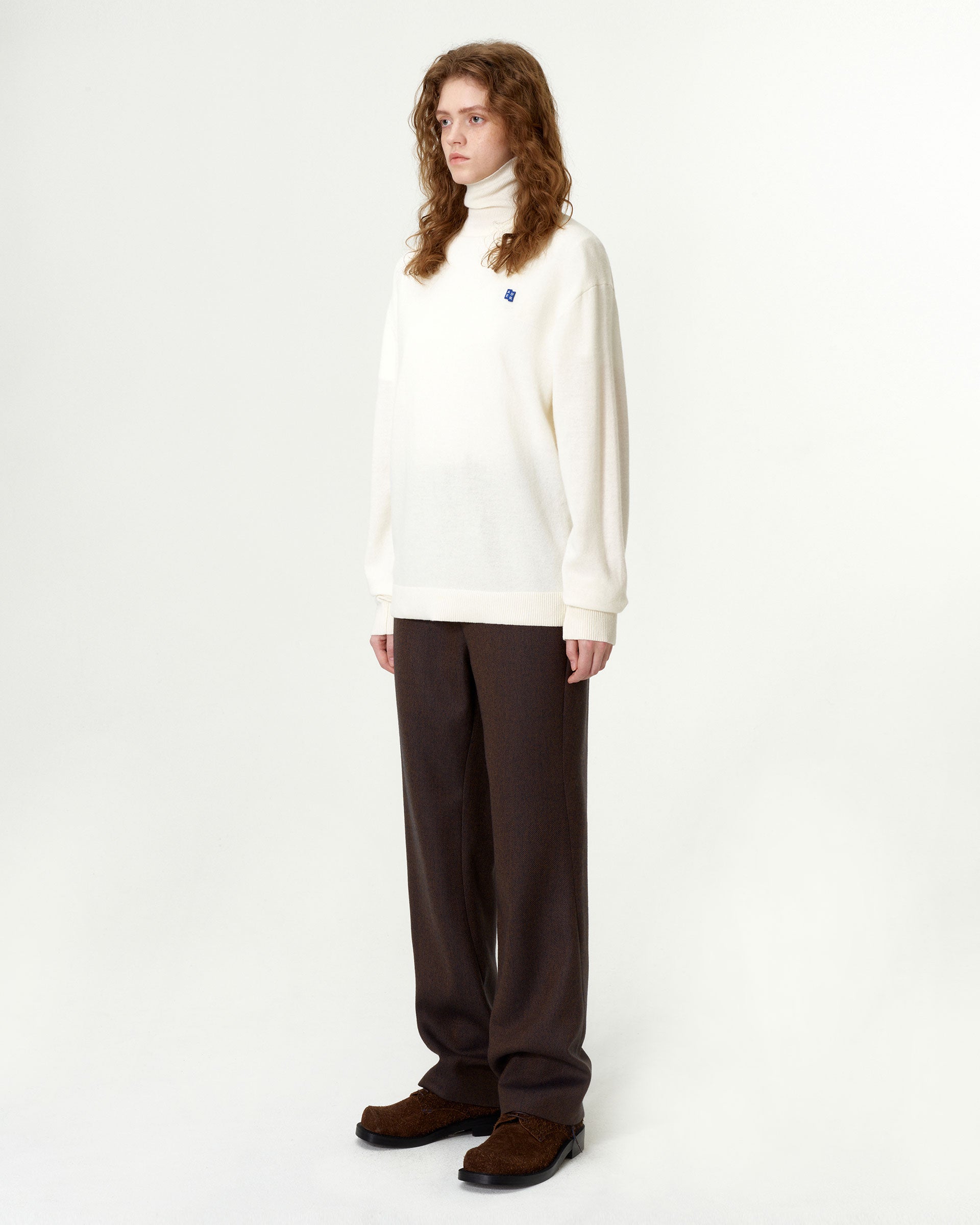 Ader Error - Sig; BL Tag turtleneck knit 01 (Ivory) product image 3 | TRAB K-Fashion Australia