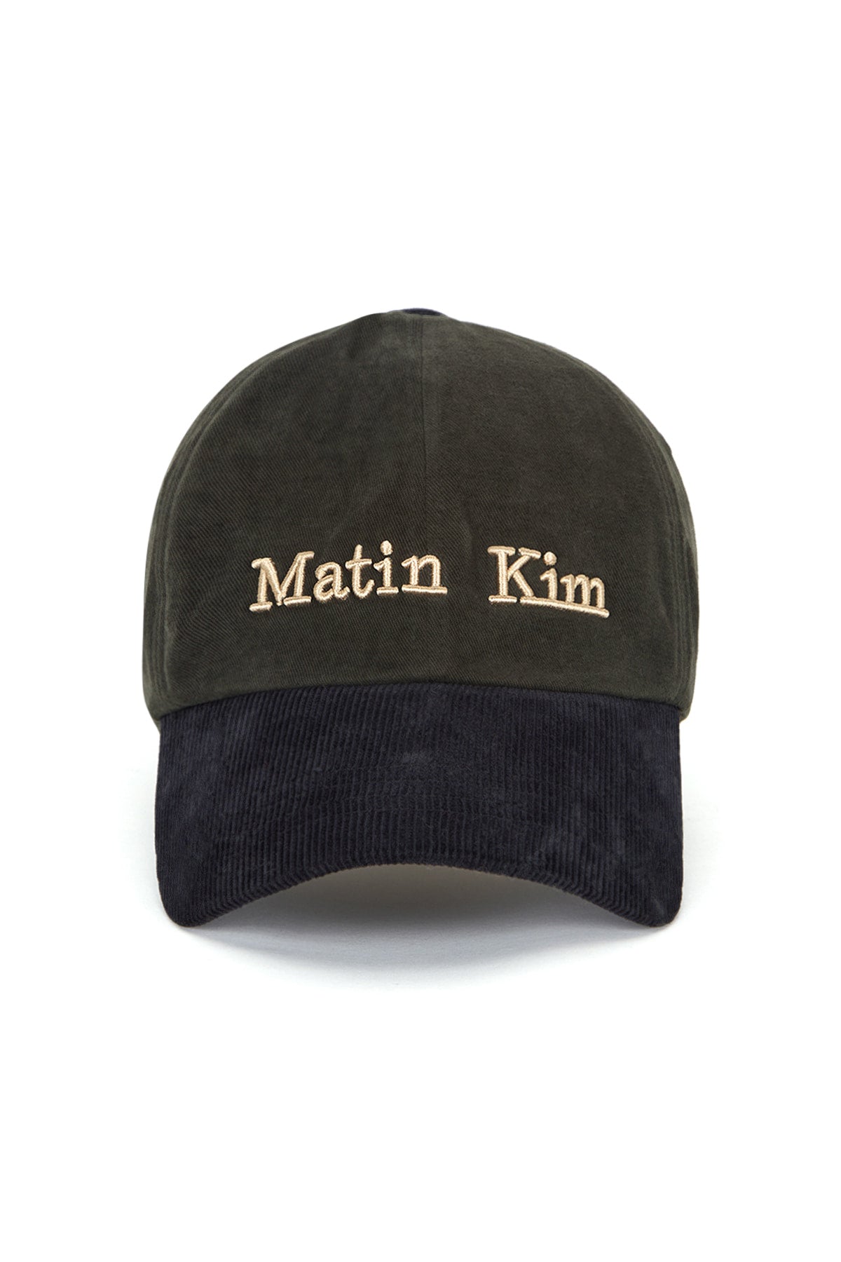 Matin Kim - Matin Classic Logo Corduroy Brim Ball Cap (Navy) product image 1 | TRAB K-Fashion Australia