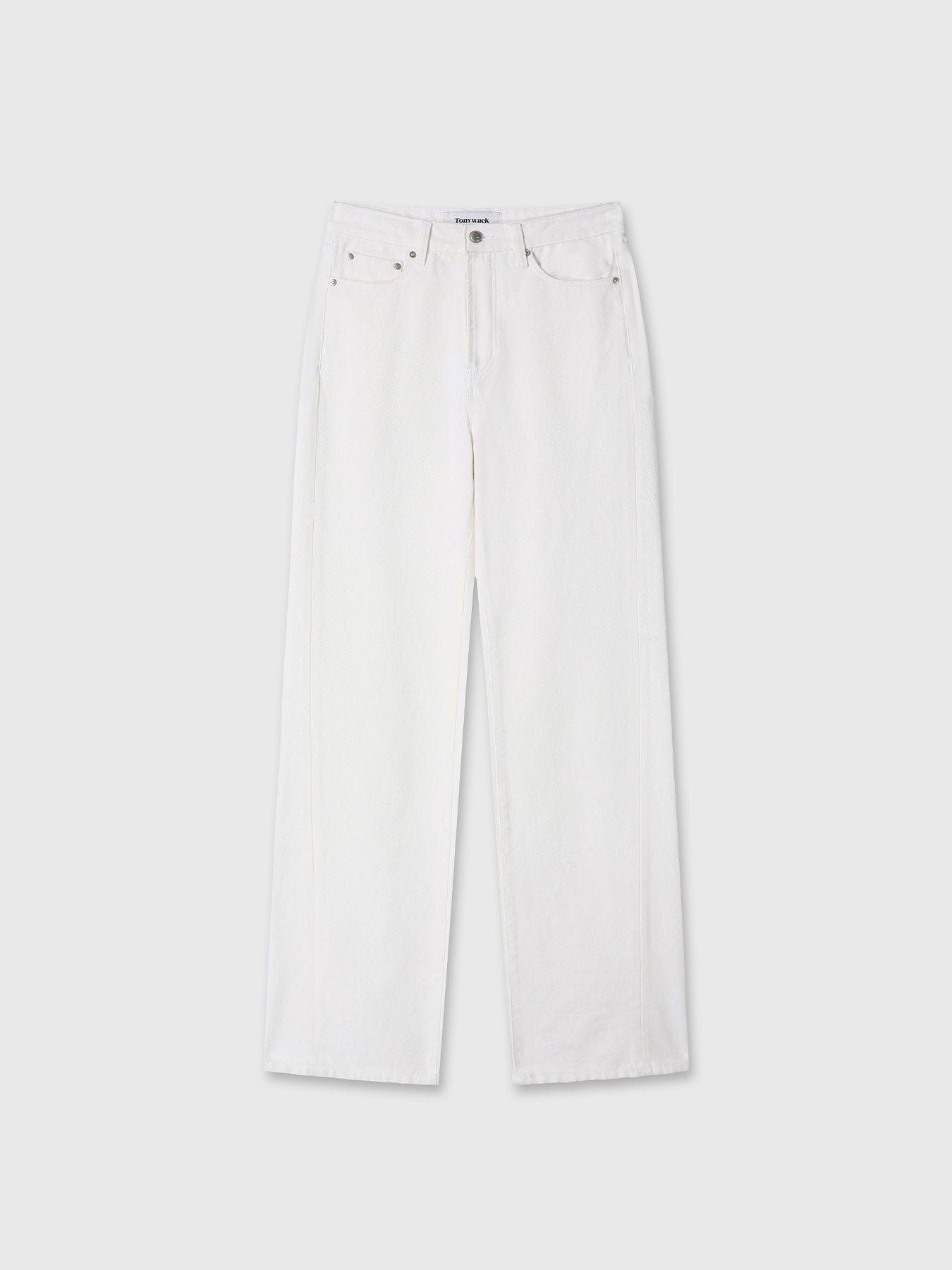 Tonywack - Twisted Seam Straight-Leg Denim Jeans (Off White) product image 9 | TRAB K-Fashion Australia