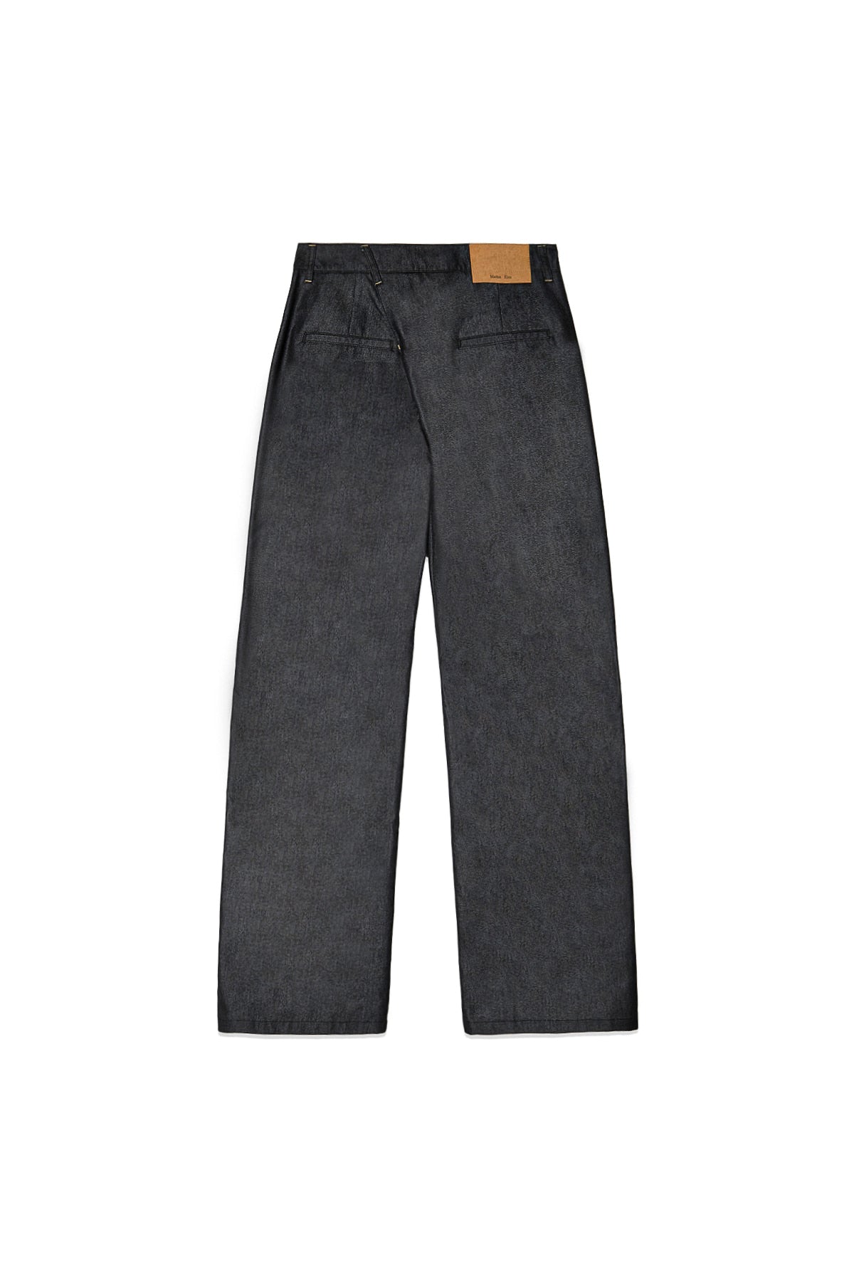 Matin Kim - Back Tuck Detail Denim Like Pants (Black) product image 2 | TRAB K-Fashion Australia