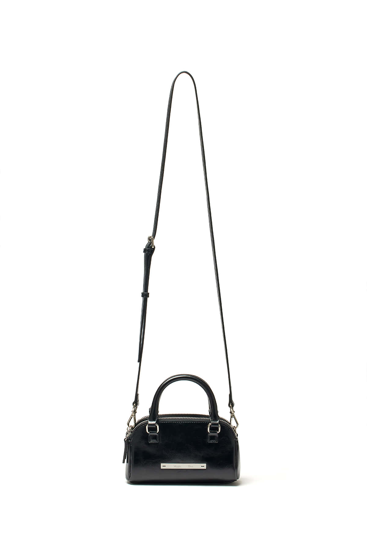 Matin Kim - Double Zipper Mini Cross Bag (Black) product image 3 | TRAB K-Fashion Australia