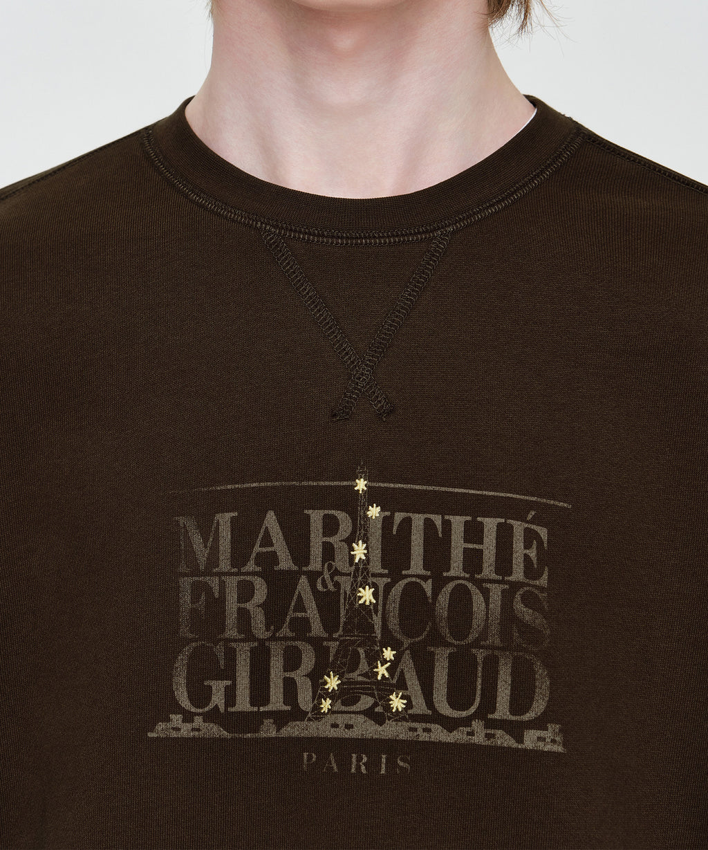 Marithe & Francois Girbaud - Eiffel Classic Logo Sweatshirt (Brown) product image 4 | TRAB K-Fashion Australia