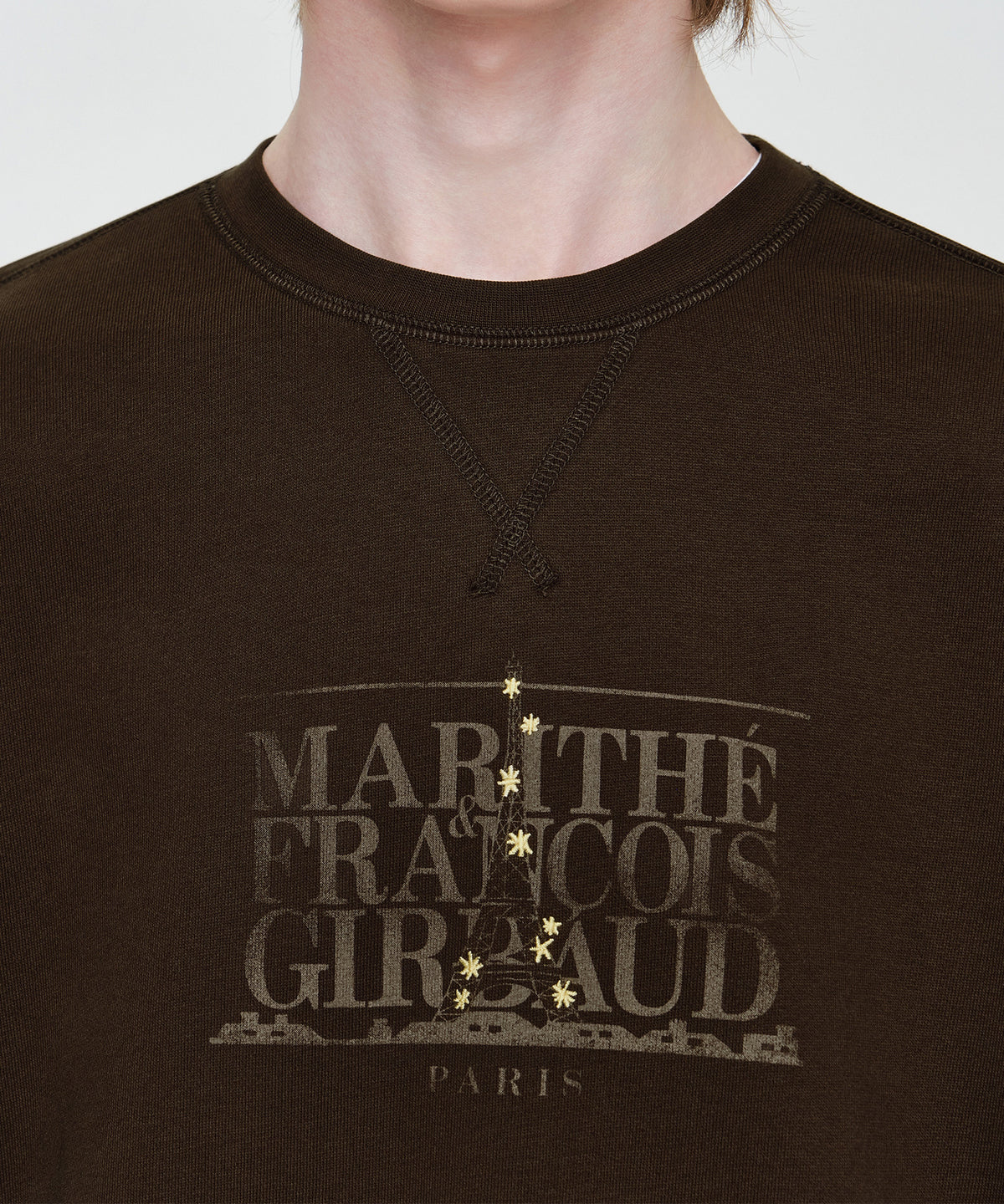 Marithe & Francois Girbaud - Eiffel Classic Logo Sweatshirt (Brown) product image 4 | TRAB K-Fashion Australia