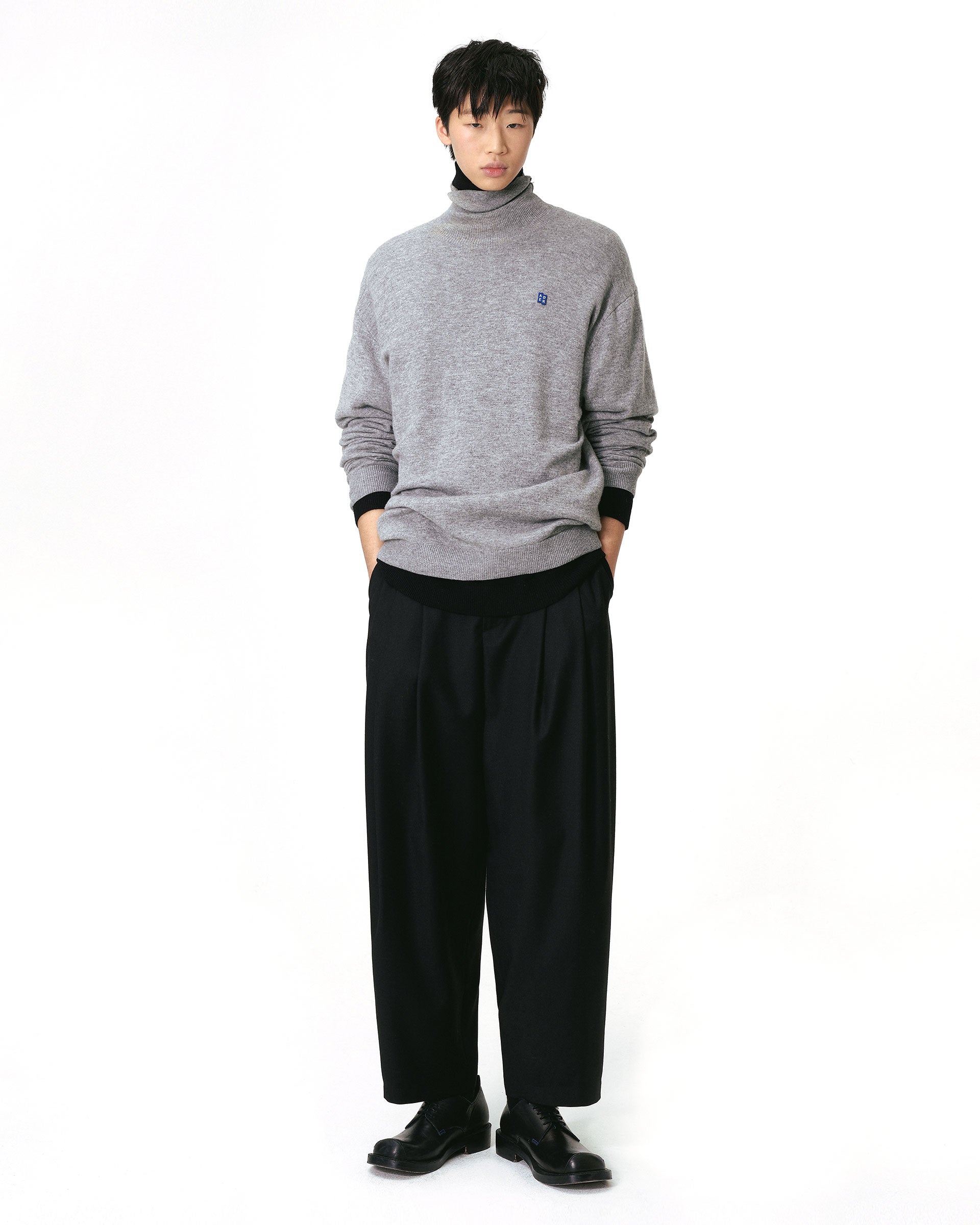 Ader Error - Sig; BL Tag turtleneck knit 01 (Gray) product image 1 | TRAB K-Fashion Australia