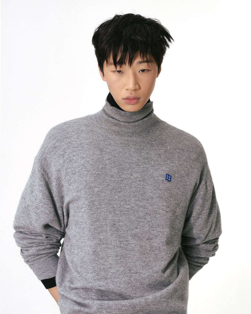 Ader Error - Sig; BL Tag turtleneck knit 01 (Gray) product image 9 | TRAB K-Fashion Australia