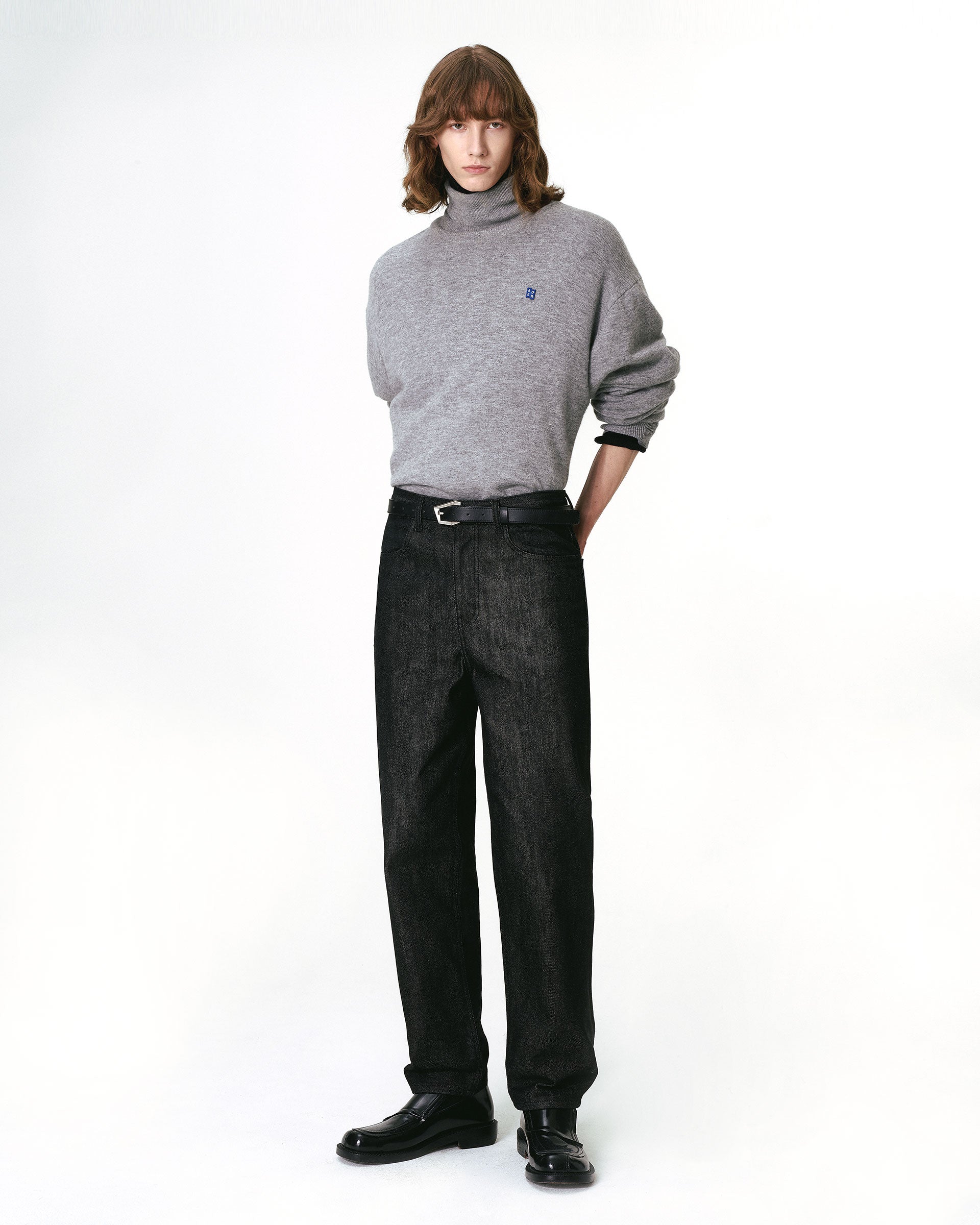 Ader Error - Sig; BL Tag turtleneck knit 01 (Gray) product image 3 | TRAB K-Fashion Australia