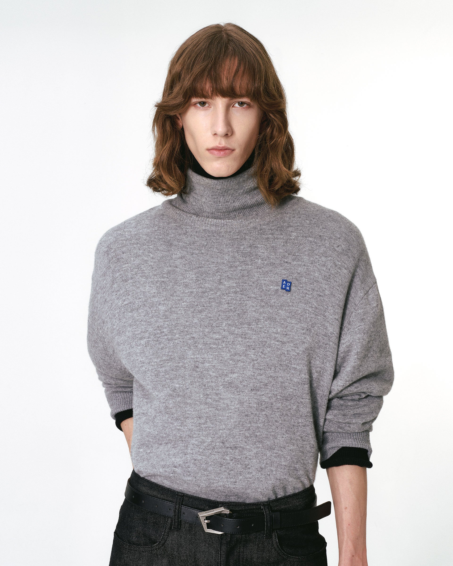 Ader Error - Sig; BL Tag turtleneck knit 01 (Gray) product image 4 | TRAB K-Fashion Australia