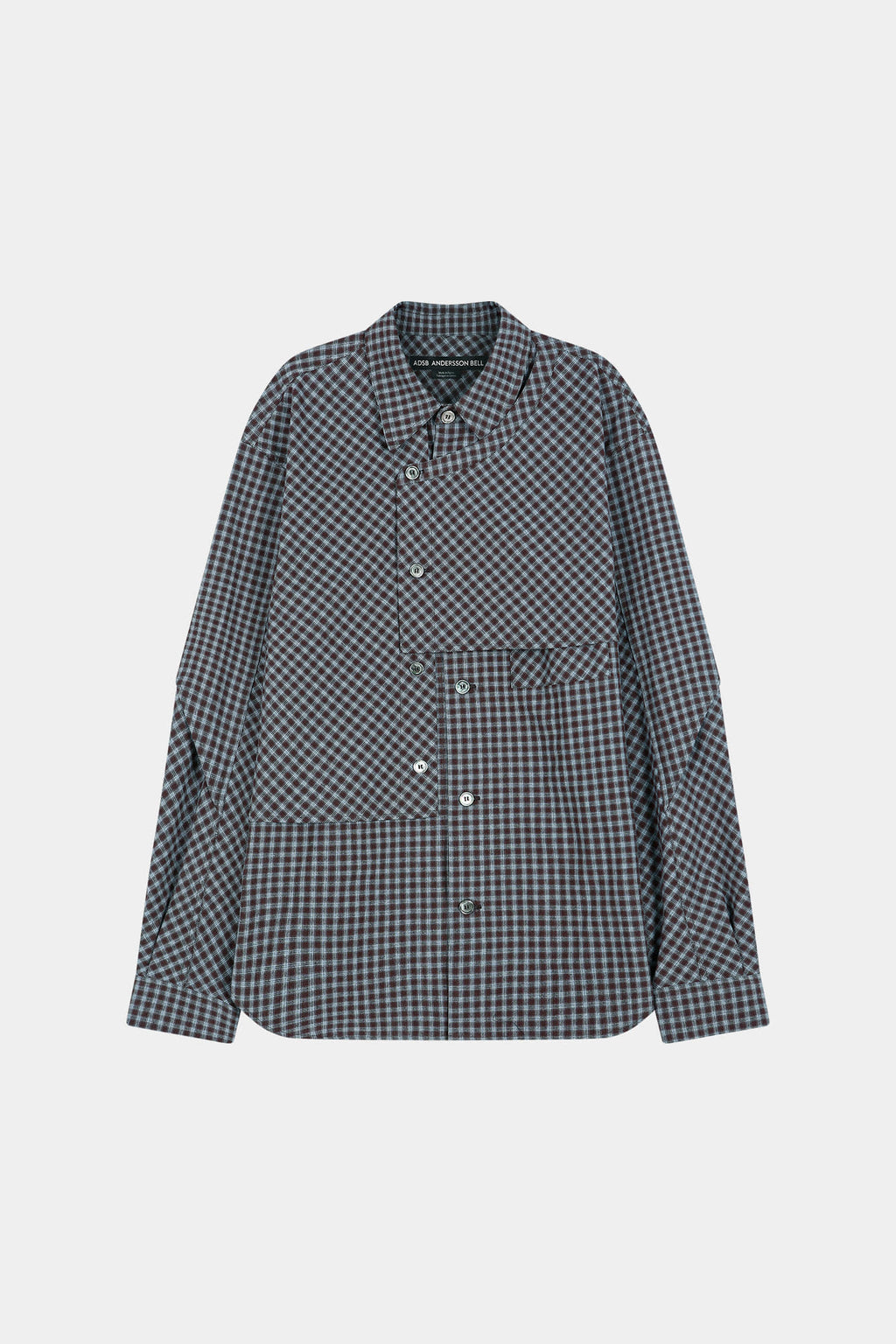 Andersson Bell - Maey Check Layered Shirt (brown/blue) (Brown/Blue) product image 6 | TRAB K-Fashion Australia
