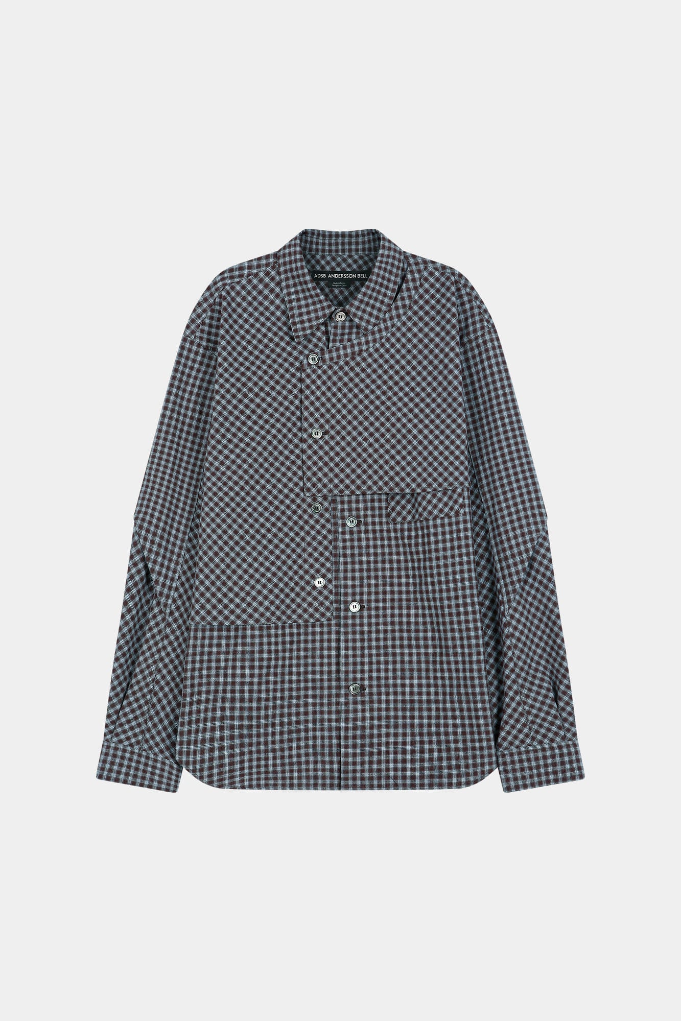 Andersson Bell - Maey Check Layered Shirt (brown/blue) (Brown/Blue) product image 6 | TRAB K-Fashion Australia