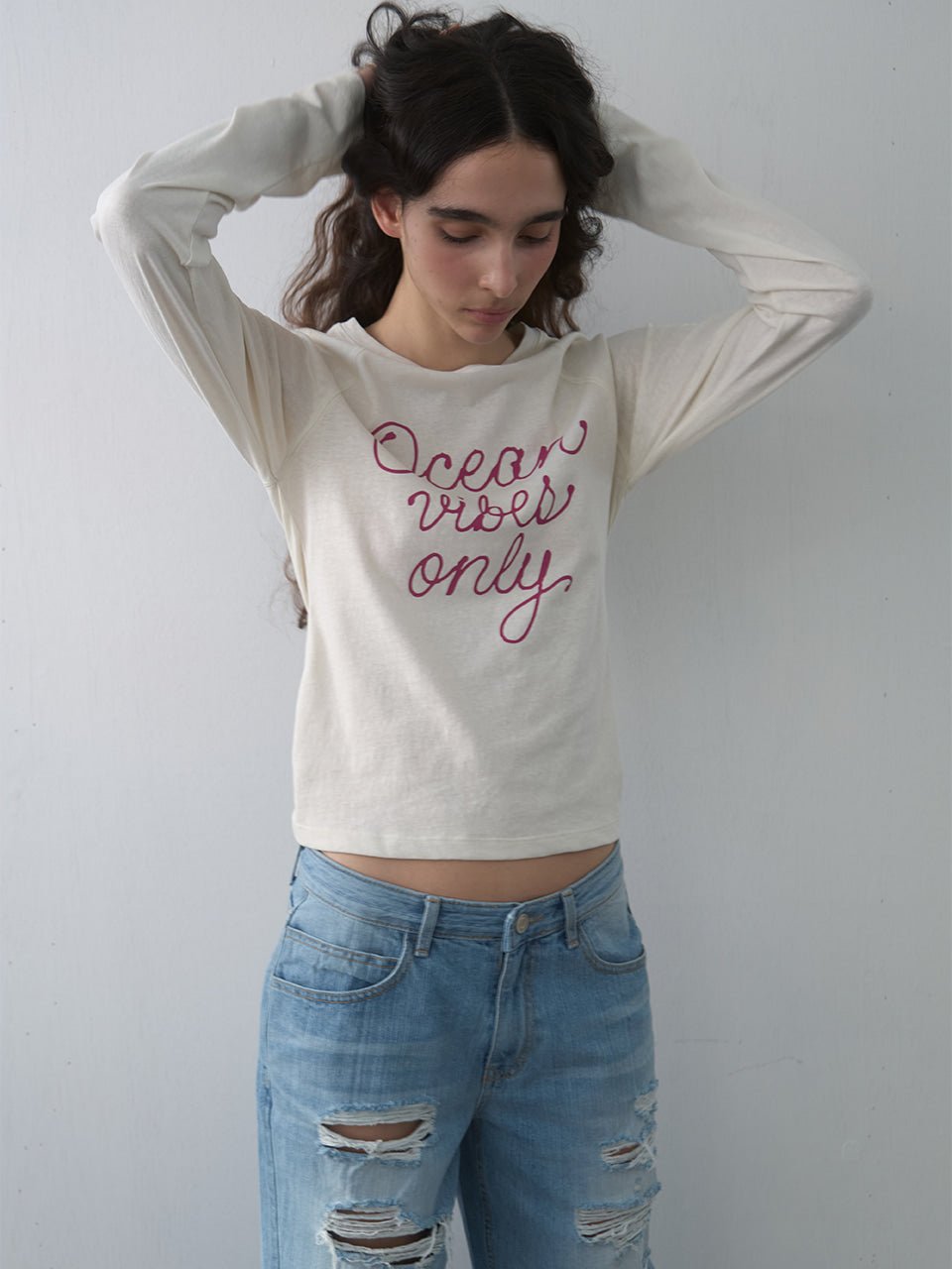 Kijun - Ocean Vibes Tee (Ivory) product image 3 | TRAB K-Fashion Australia