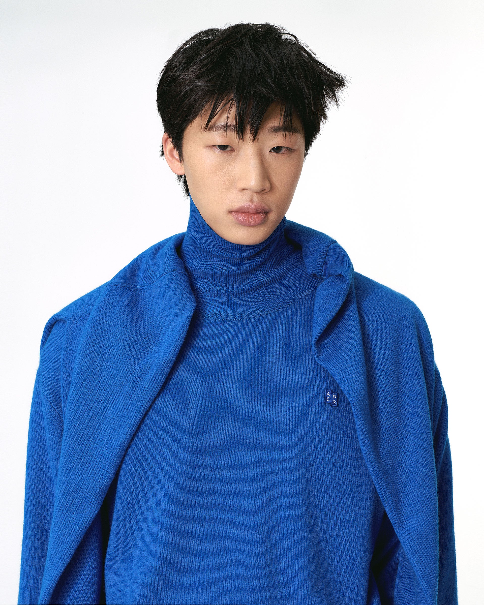 Ader Error - Sig; BL Tag turtleneck knit 01 (Z-Blue) product image 2 | TRAB K-Fashion Australia