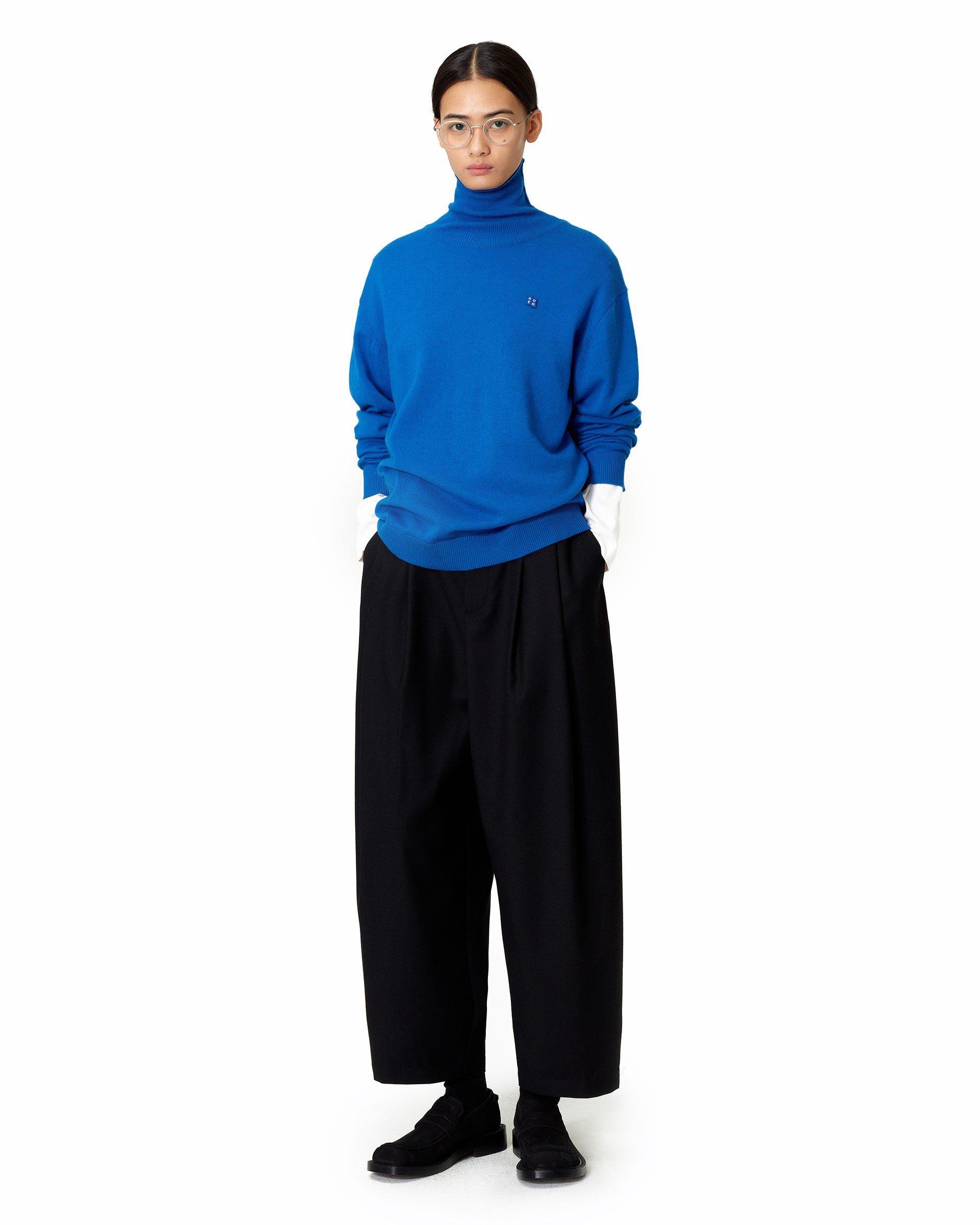 Ader Error - Sig; BL Tag turtleneck knit 01 (Z-Blue) product image 1 | TRAB K-Fashion Australia