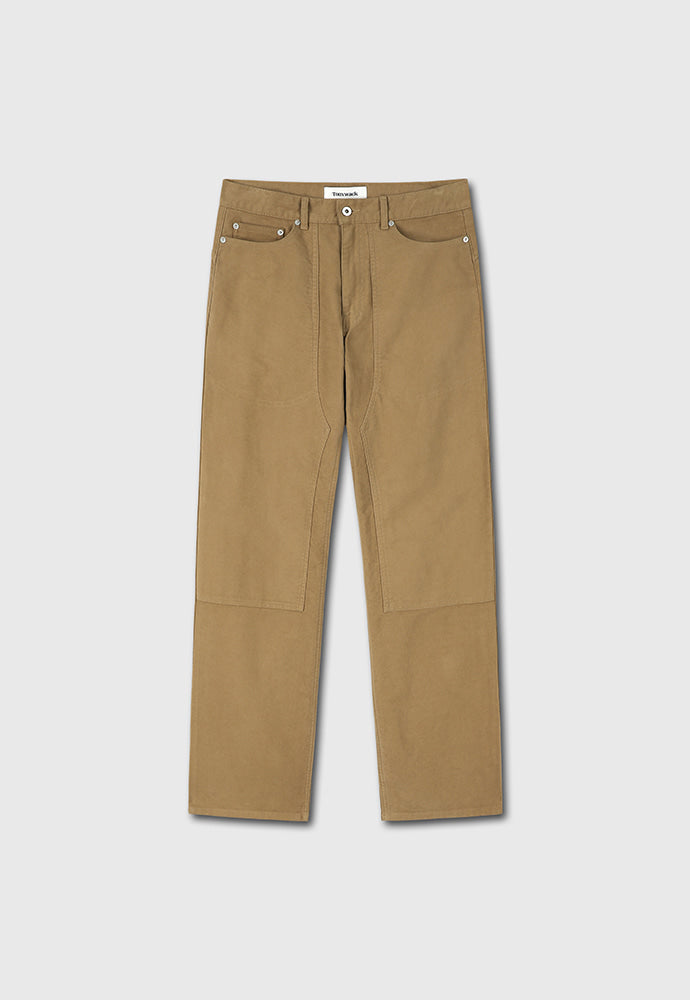 Tonywack - Garment-Washed Moleskin Straight Pants (Washed Beige) product image 7 | TRAB K-Fashion Australia