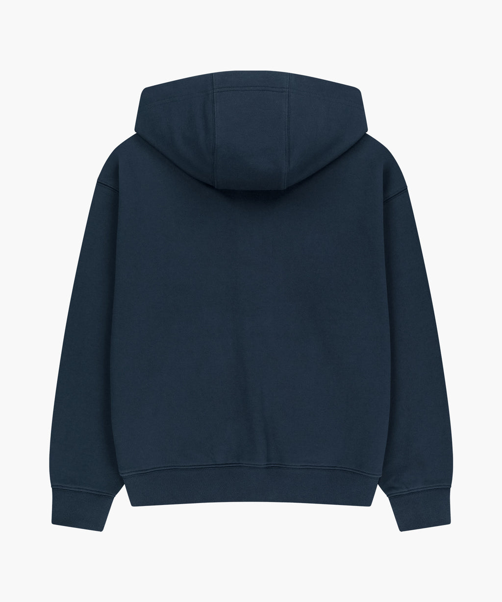 Marithe & Francois Girbaud - Regular Logo Applique Oversized Hoodie Zipup (Navy) product image 2 | TRAB K-Fashion Australia