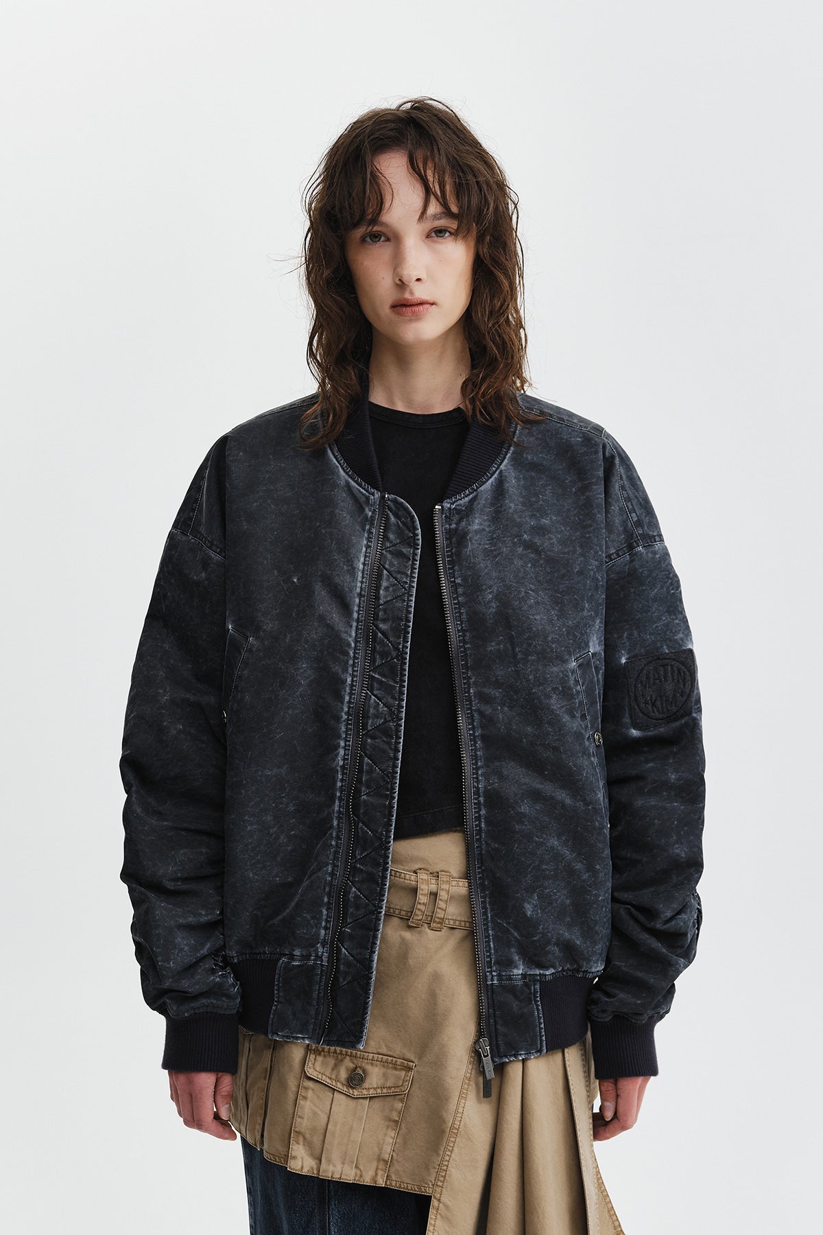 Matin Kim - Pigment Coated Back Logo Jumper (Charcoal) product image 9 | TRAB K-Fashion Australia