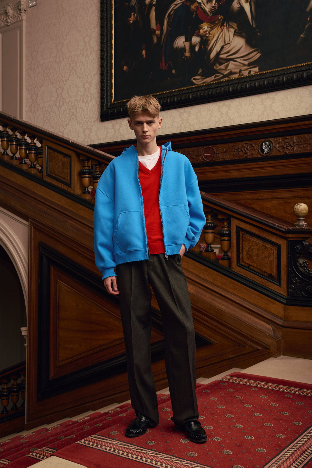 STU - Hoodie Zip-up (Blue) product image 4 | TRAB K-Fashion Australia