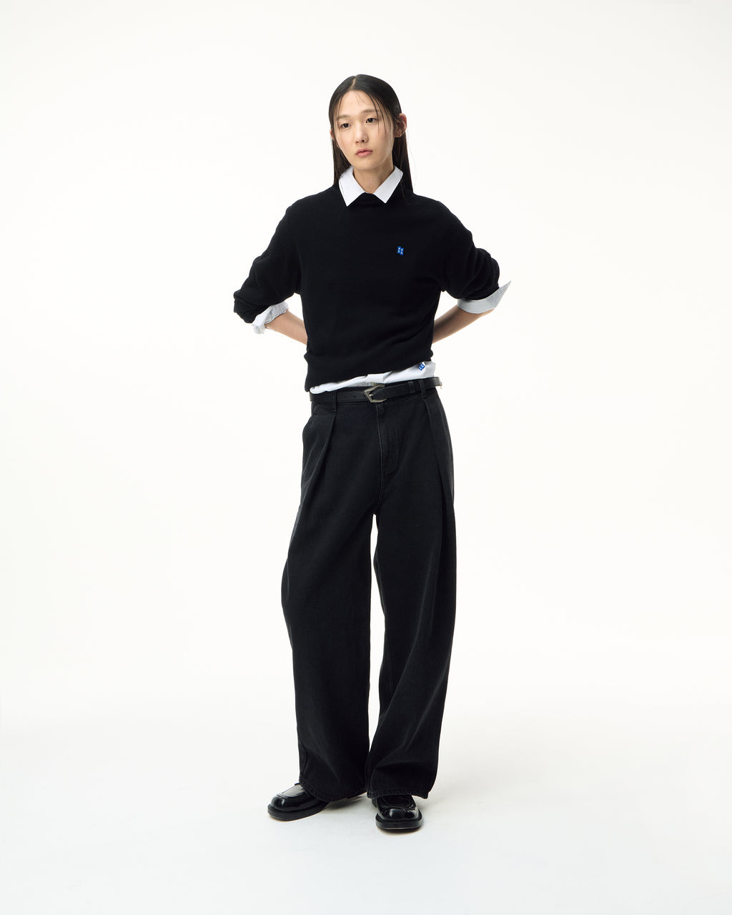 Ader Error - Sig; BL Tag turtleneck knit 01 (Noir) product image 1 | TRAB K-Fashion Australia
