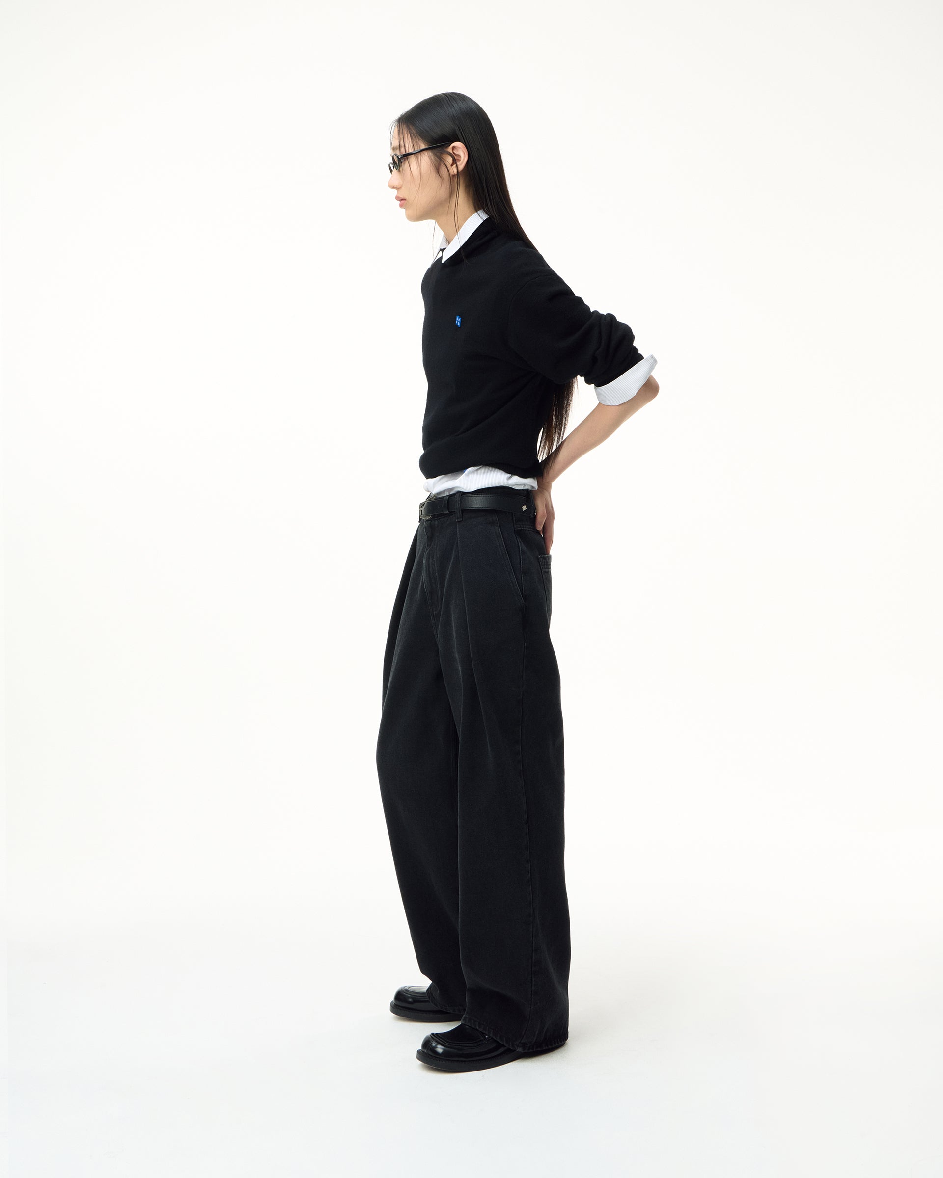 Ader Error - Sig; BL Tag turtleneck knit 01 (Noir) product image 2 | TRAB K-Fashion Australia