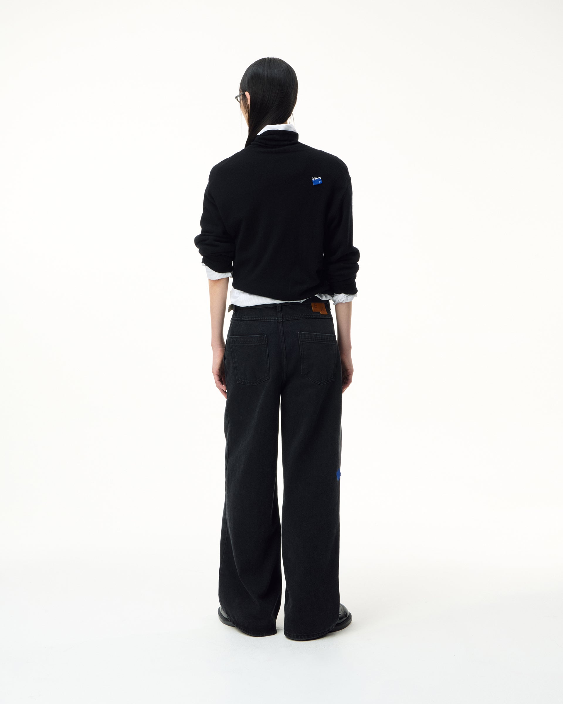 Ader Error - Sig; BL Tag turtleneck knit 01 (Noir) product image 3 | TRAB K-Fashion Australia