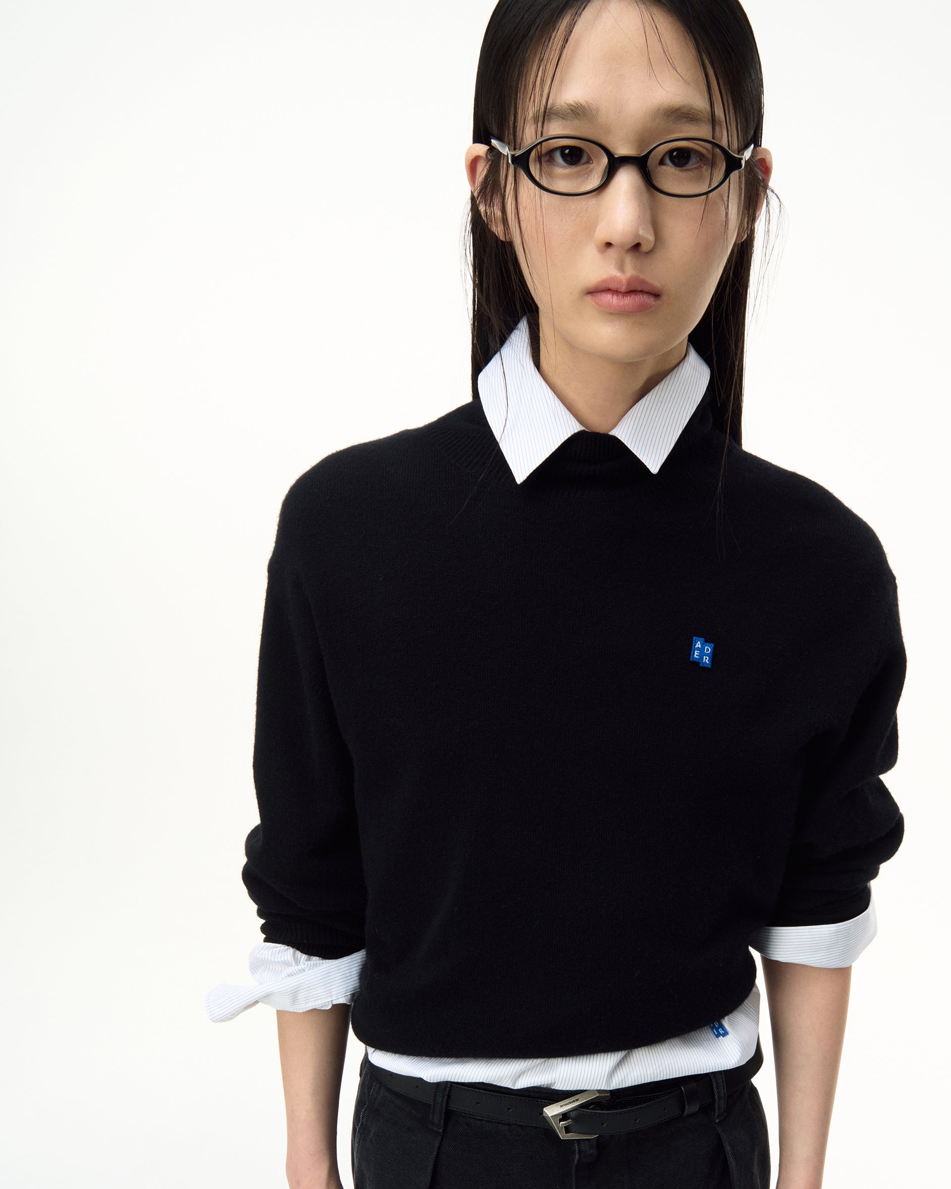 Ader Error - Sig; BL Tag turtleneck knit 01 (Noir) product image 4 | TRAB K-Fashion Australia