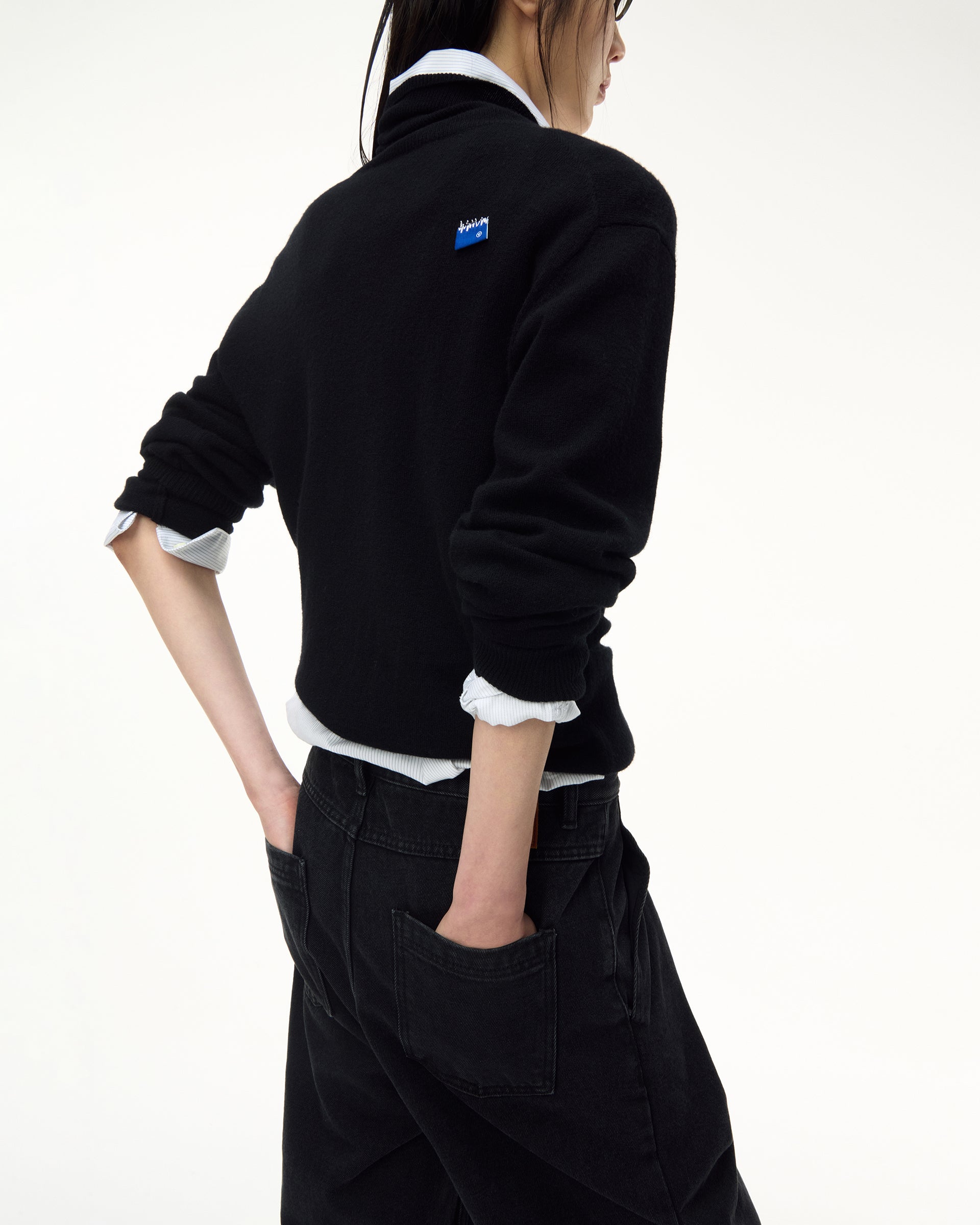Ader Error - Sig; BL Tag turtleneck knit 01 (Noir) product image 5 | TRAB K-Fashion Australia