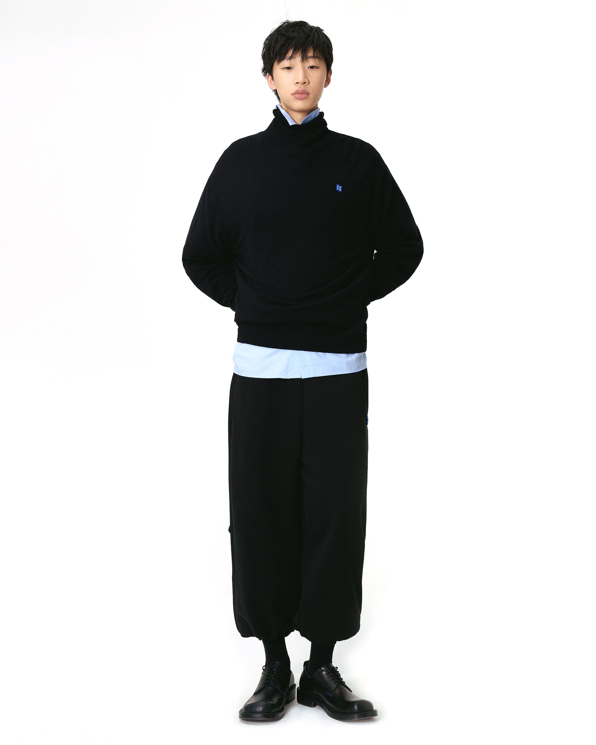 Ader Error - Sig; BL Tag turtleneck knit 01 (Noir) product image 1 | TRAB K-Fashion Australia