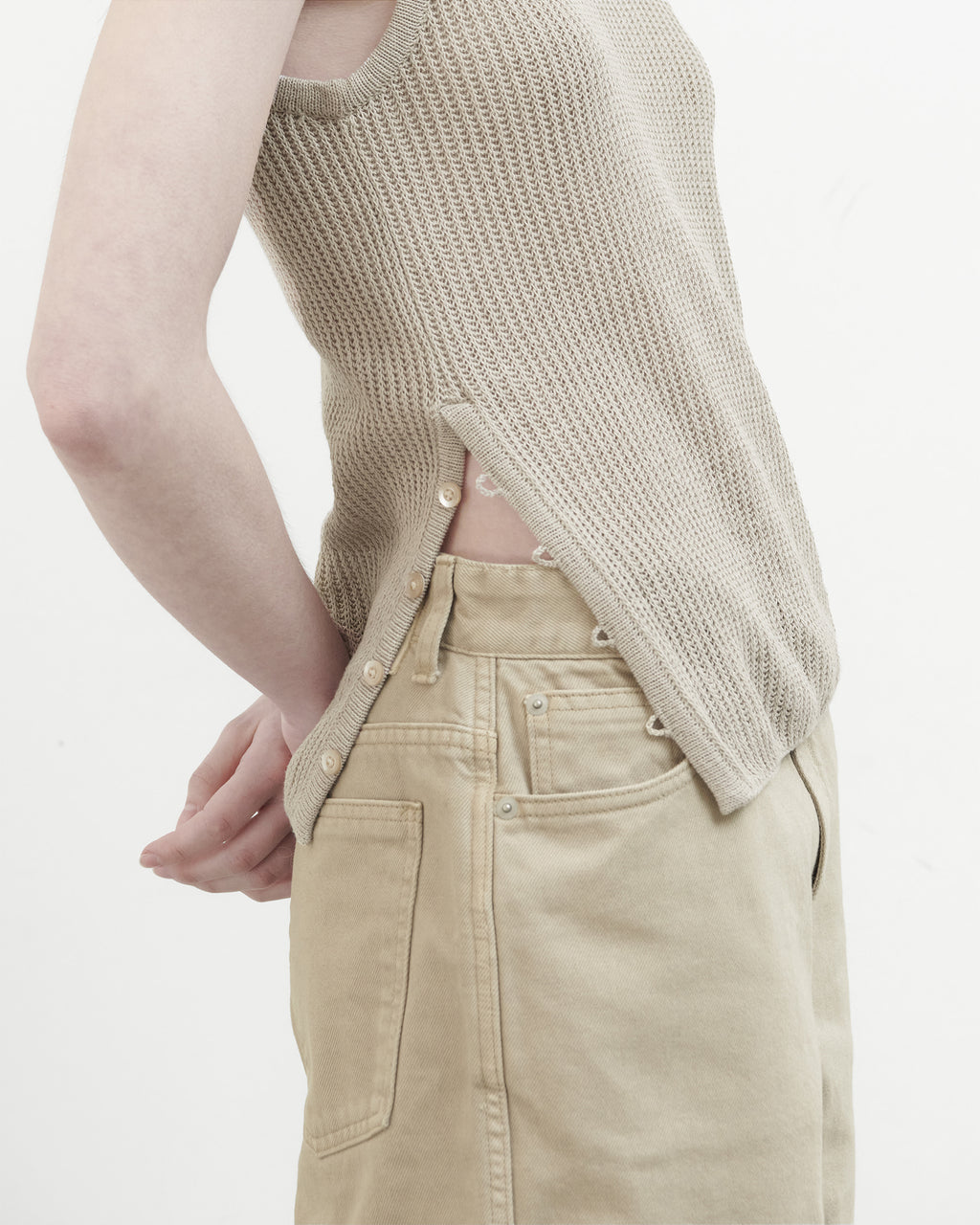 Brownyard - Slip Sleeveless Knit (Beige) product image 3 | TRAB K-Fashion Australia