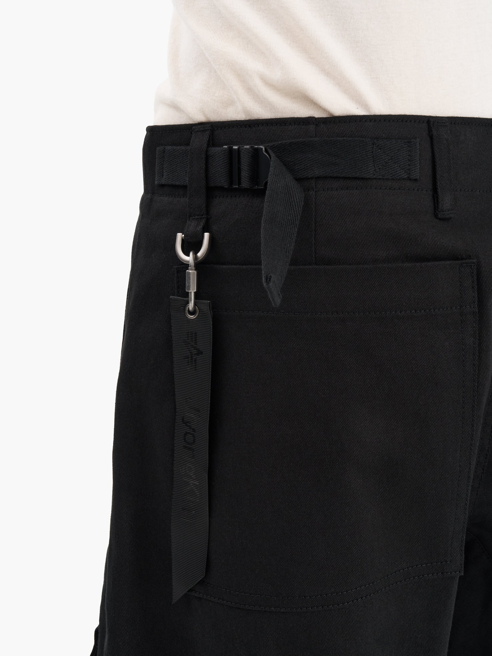 Jiyong Kim - Curved Multi-Pocket Trousers (Black) product image 3 | TRAB K-Fashion Australia