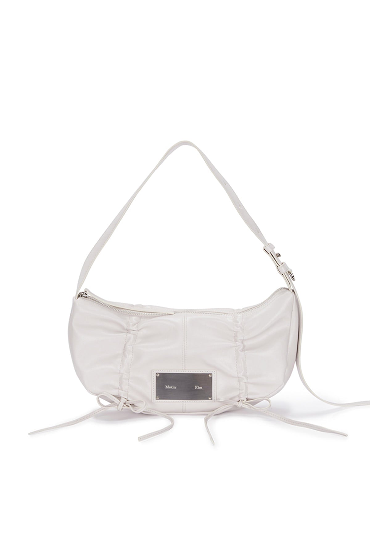 Matin Kim - Half Shirring Ribbon Round Bag (Ivory) product image 8 | TRAB K-Fashion Australia