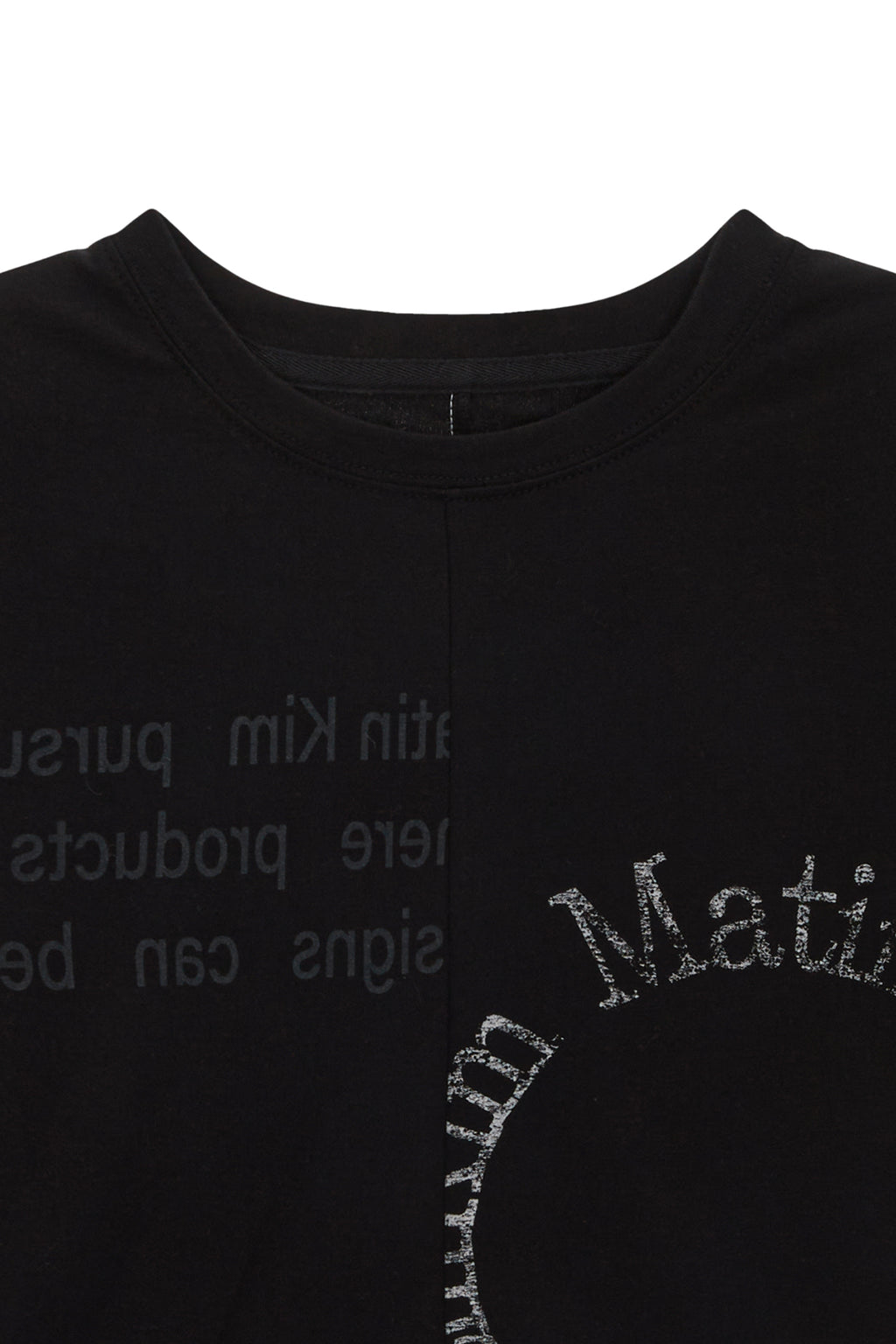 Matin Kim - Print Mixed Crop Top (Black) product image 3 | TRAB K-Fashion Australia