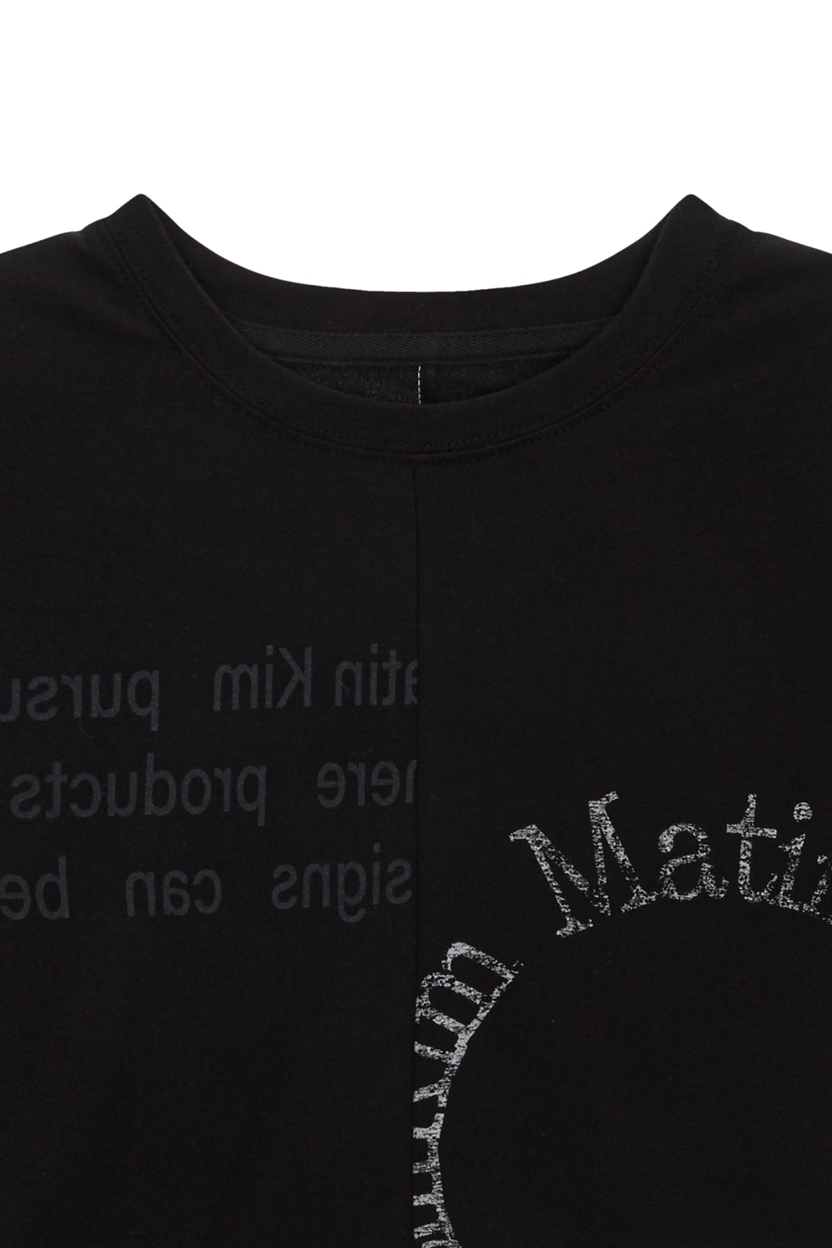 Matin Kim - Print Mixed Crop Top (Black) product image 3 | TRAB K-Fashion Australia