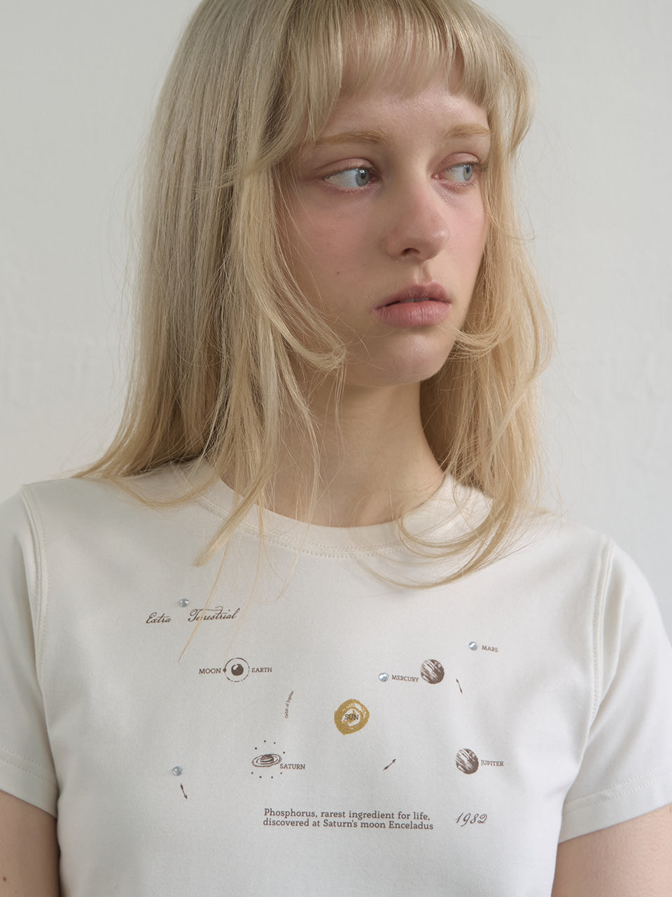Kijun - Planet T-Shirt (Off-White) product image 1 | TRAB K-Fashion Australia
