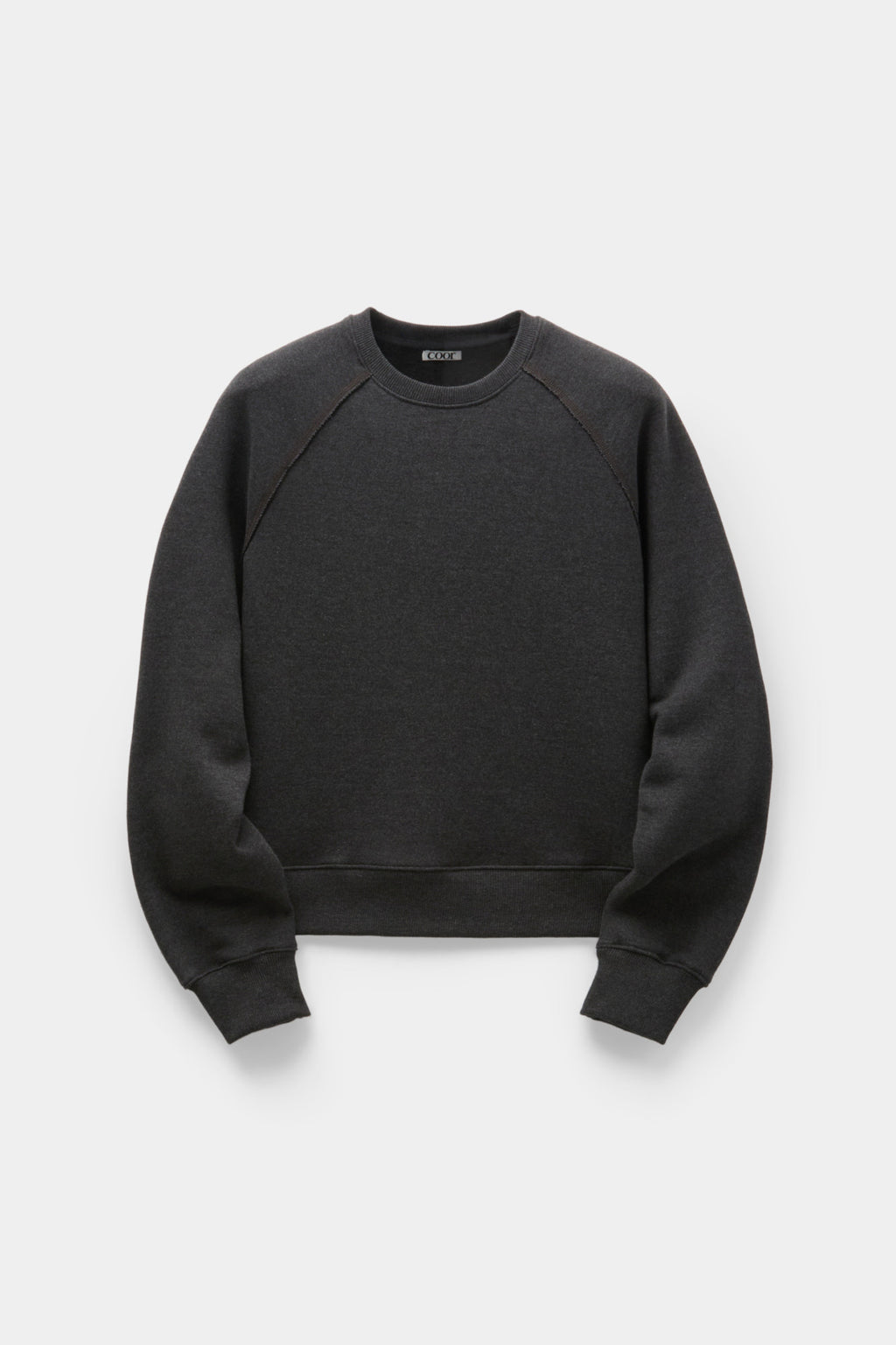 Coor - Contrast Stitch Raglan Sweatshirt (Charcoal) product image 1 | TRAB K-Fashion Australia