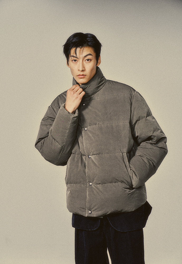 Art if acts - Garment Washed Puffer Down Jacket (Vintage Moss) product image 7 | TRAB K-Fashion Australia