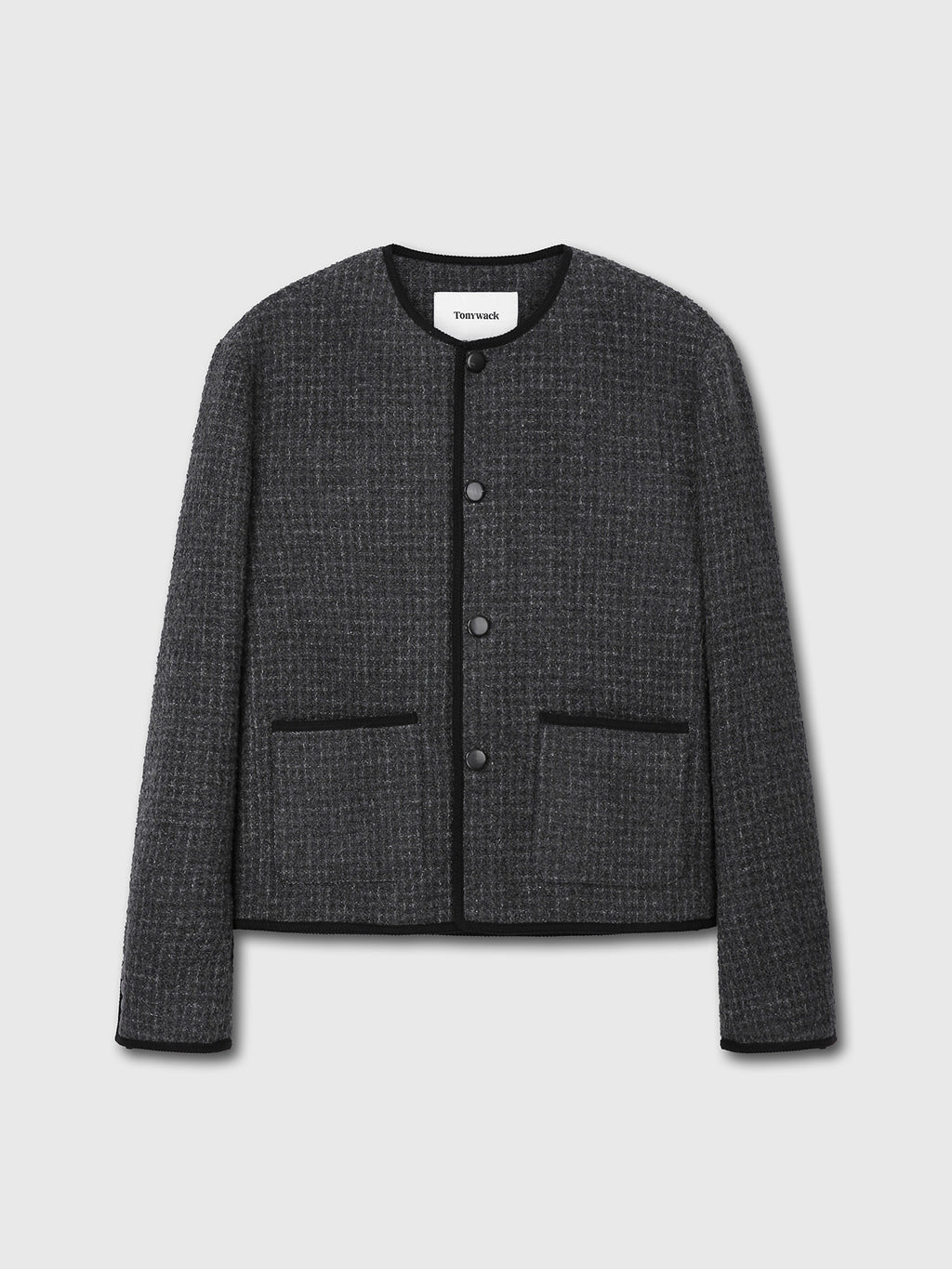 Tonywack - Wool Tweed Blouson Jacket (Dark Grey) product image 6 | TRAB K-Fashion Australia