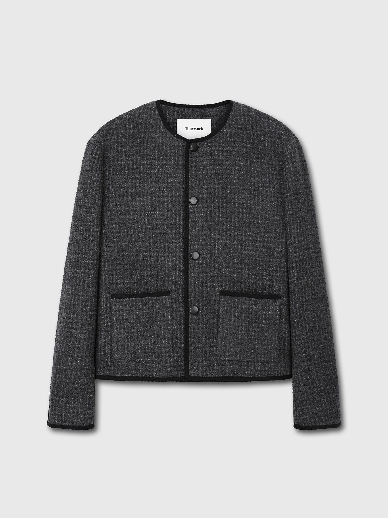 Tonywack - Wool Tweed Blouson Jacket (Dark Grey) product image 6 | TRAB K-Fashion Australia