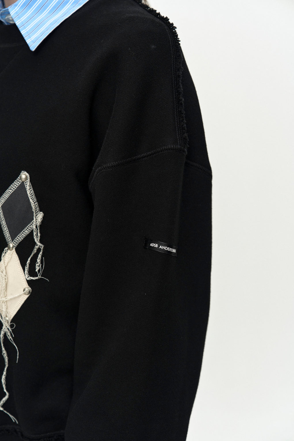 Andersson Bell - (essential) Studded Argyle Patchwork Sweatshirt (Essential) product image 6 | TRAB K-Fashion Australia