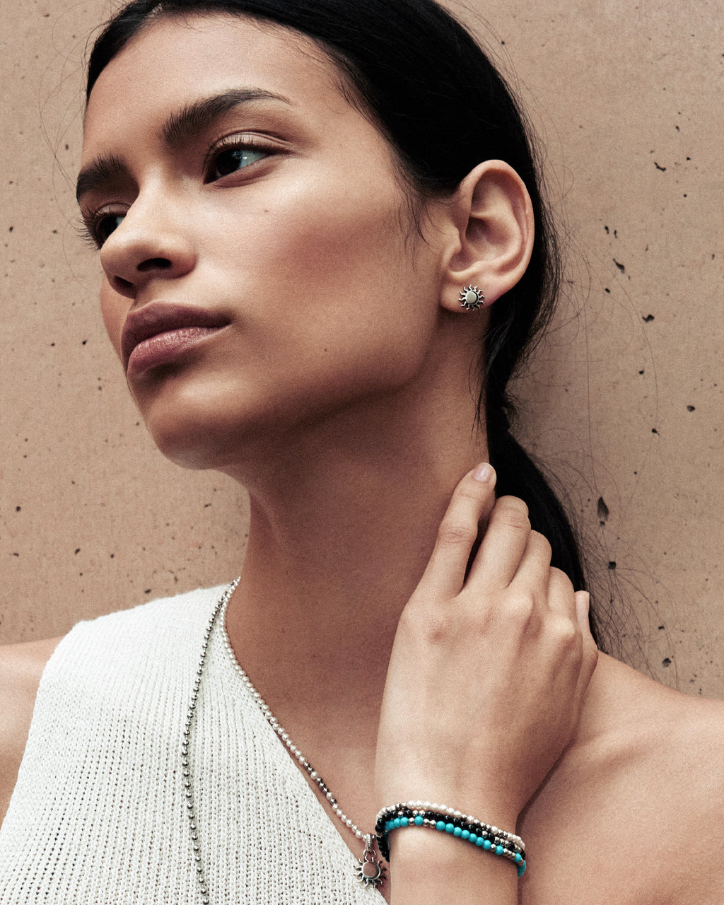 Numbering - Sun Stud Earrings #8306 product image 1 | TRAB K-Fashion Australia
