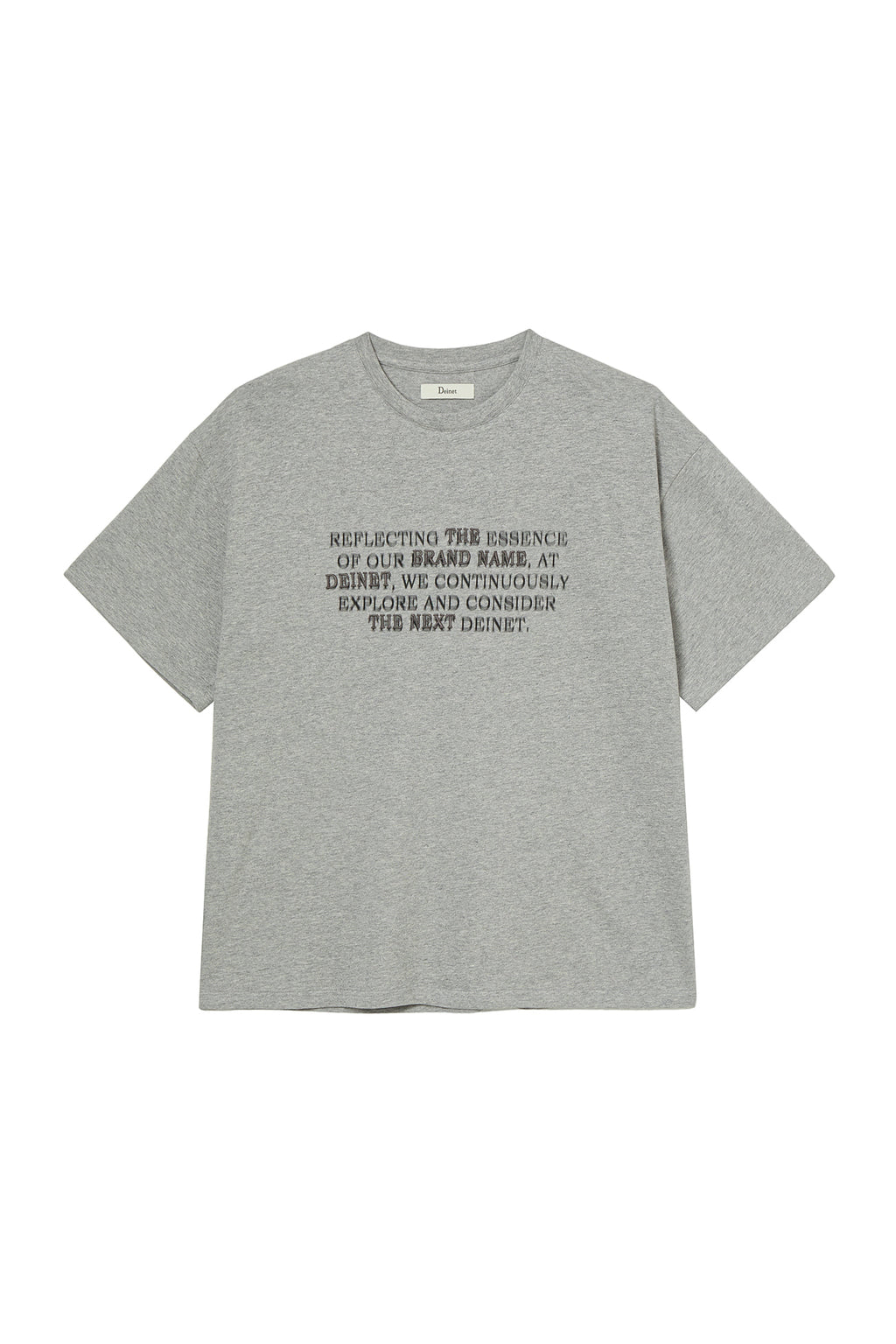 Deinet - Lettering T-Shirt (Melange Grey) product image 1 | TRAB K-Fashion Australia