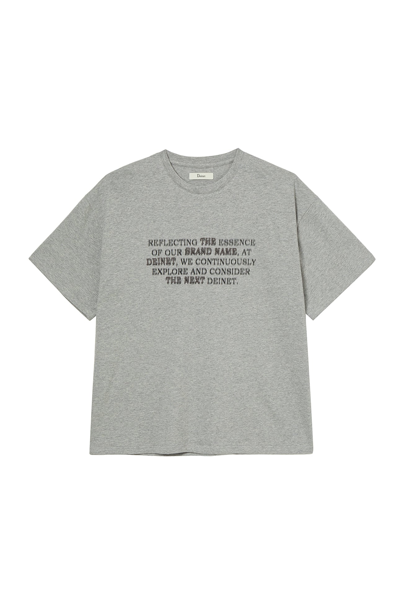 Deinet - Lettering T-Shirt (Melange Grey) product image 1 | TRAB K-Fashion Australia